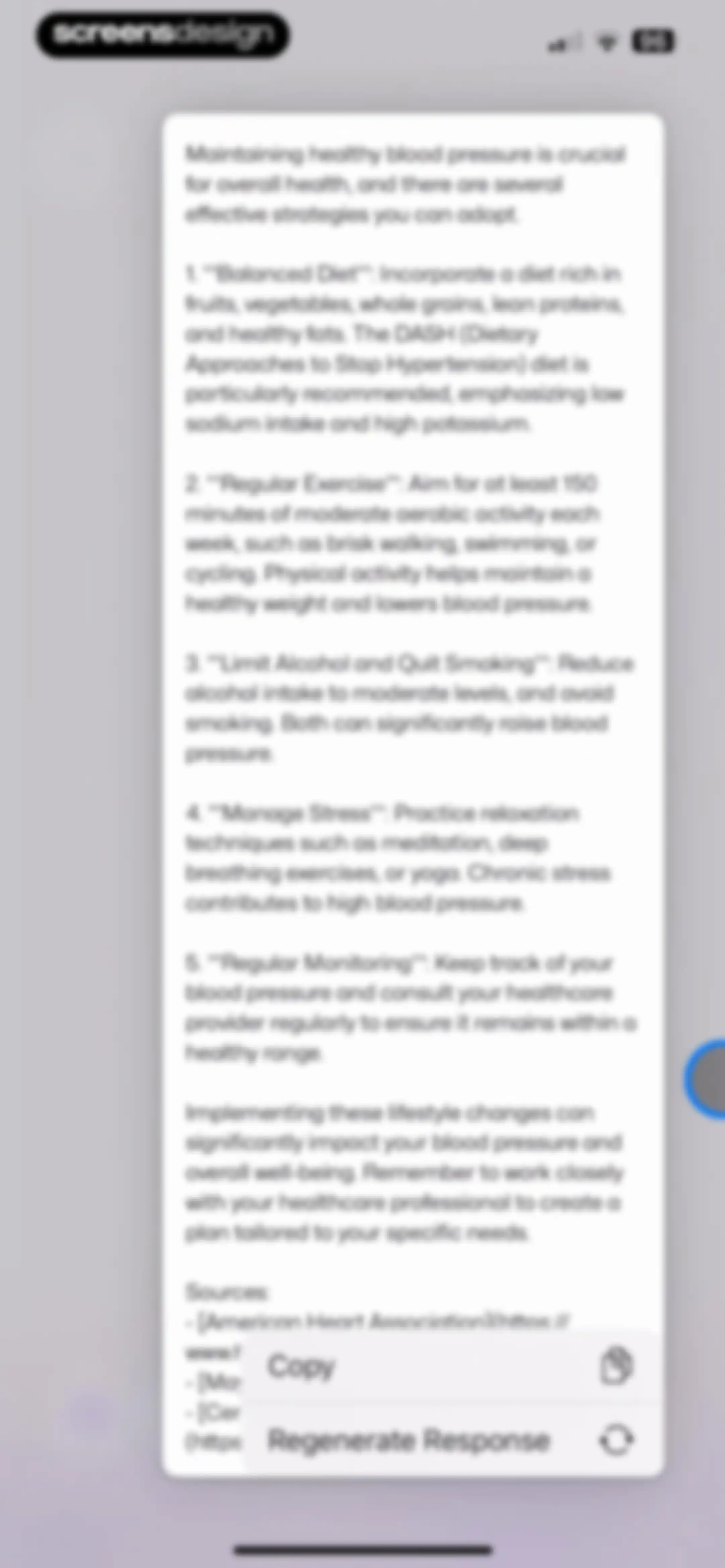 Well AI: Improve Well-being screen 120