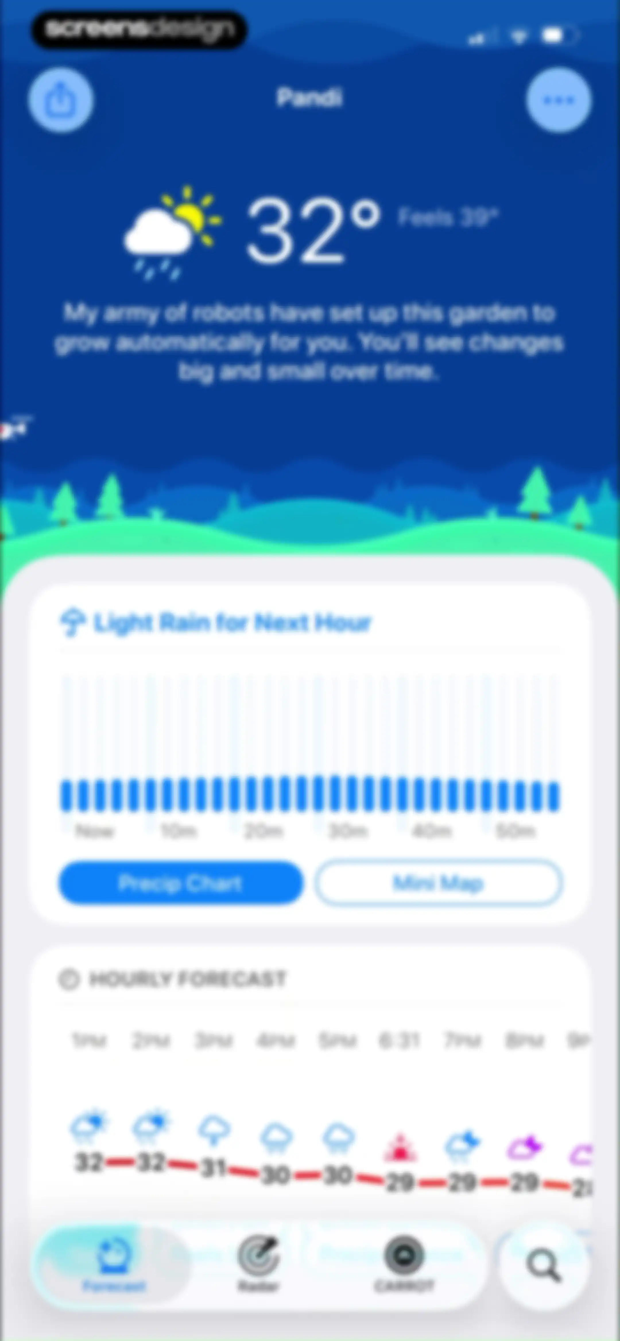 CARROT Weather: Alerts & Radar screen 23