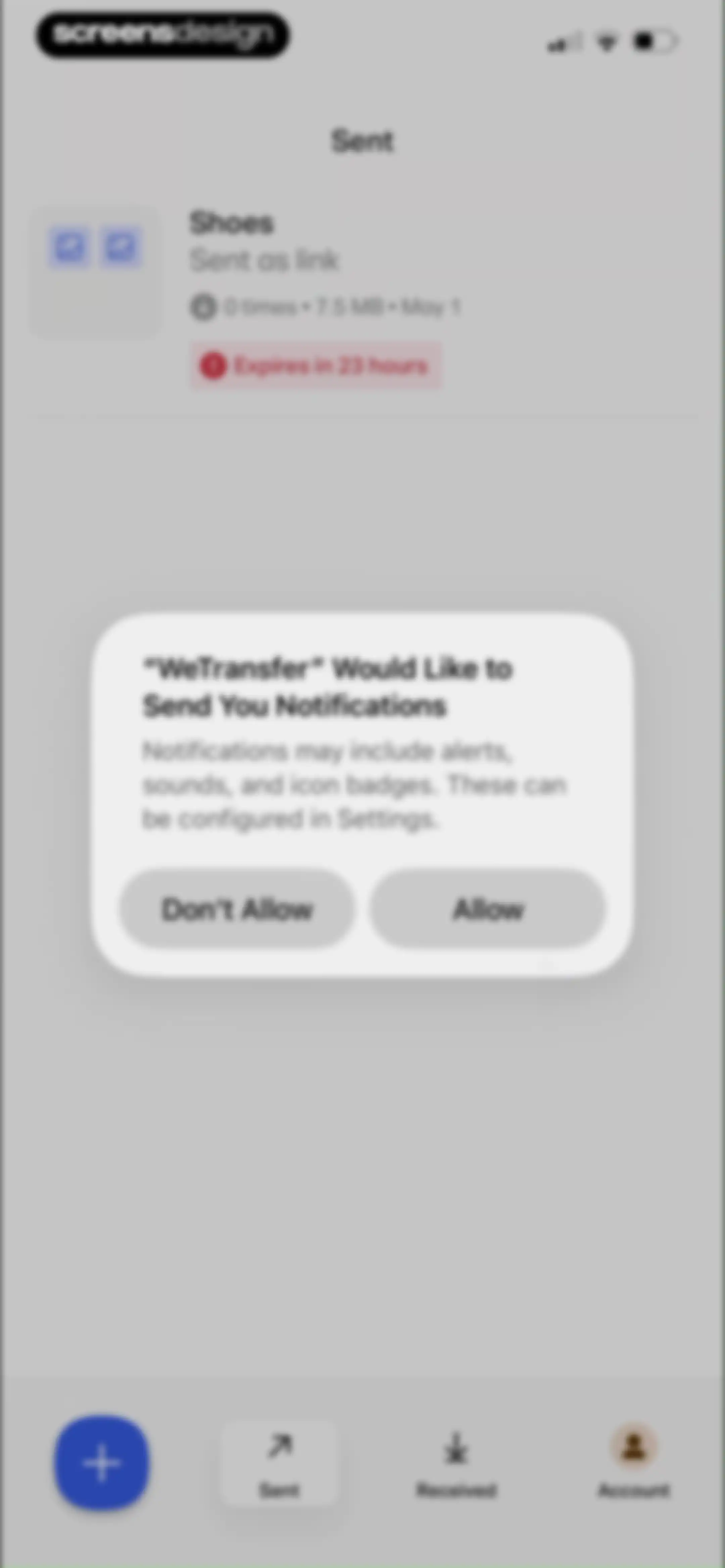 WeTransfer: Transfer Files screen 27