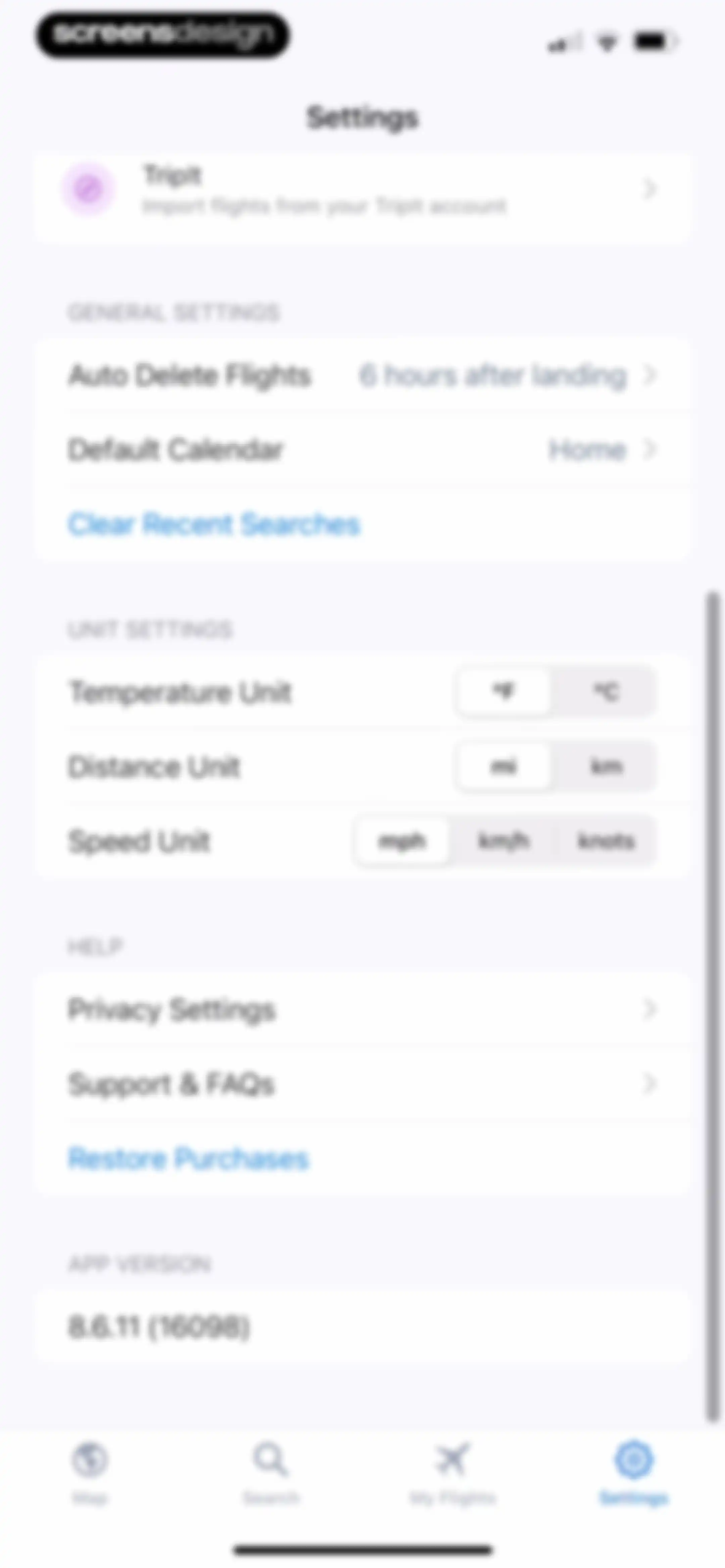 Flight Tracker + screen 95