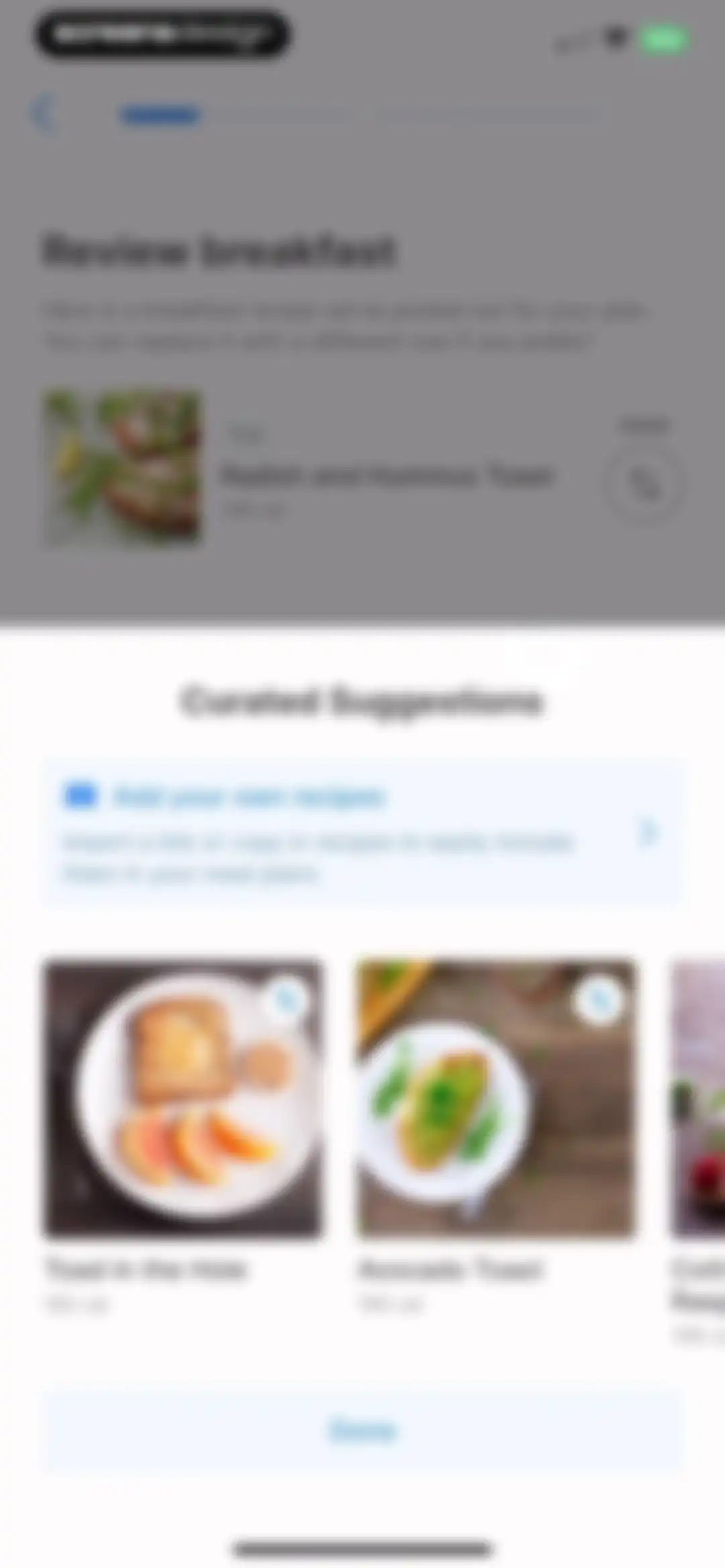 Intent - Meal Planner screen 51