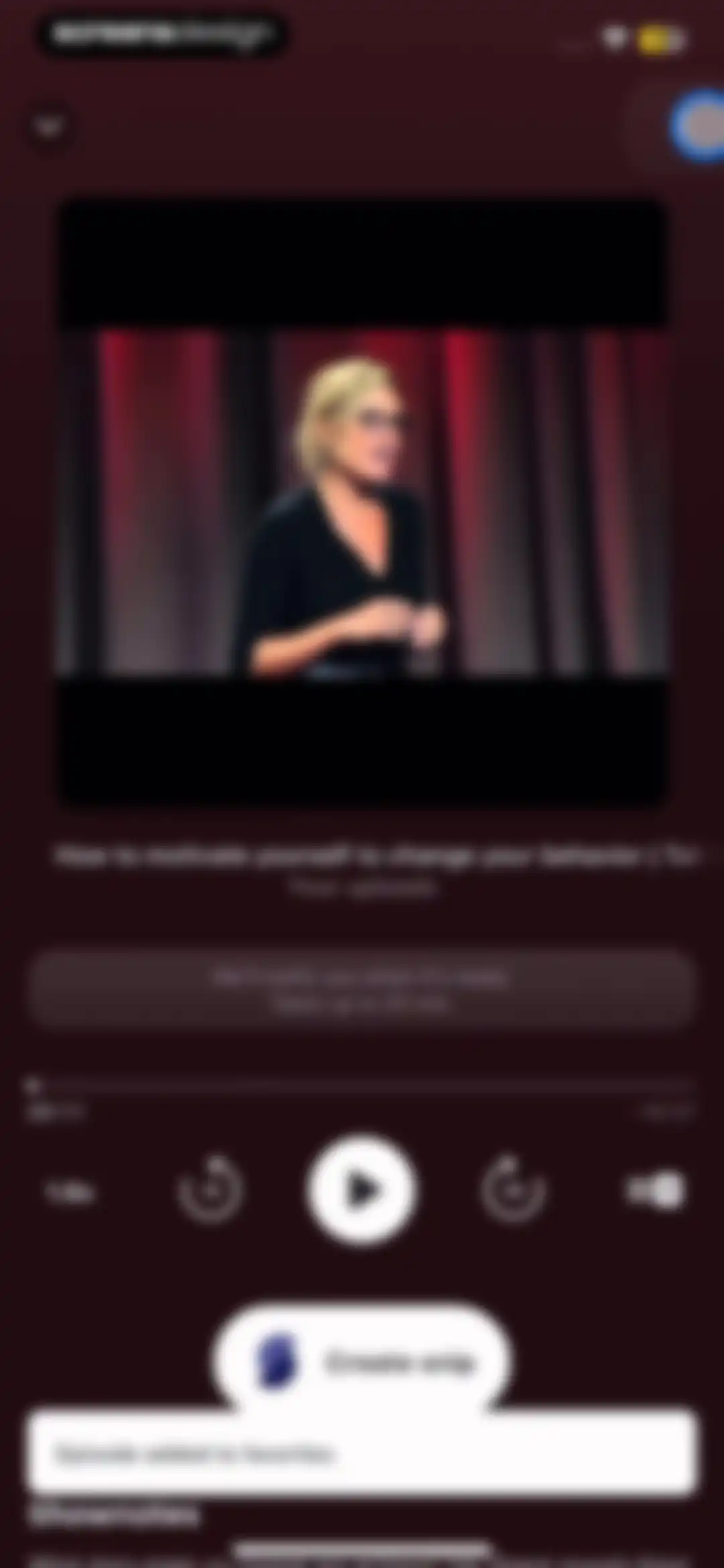Snipd | AI Podcast Player screen 113