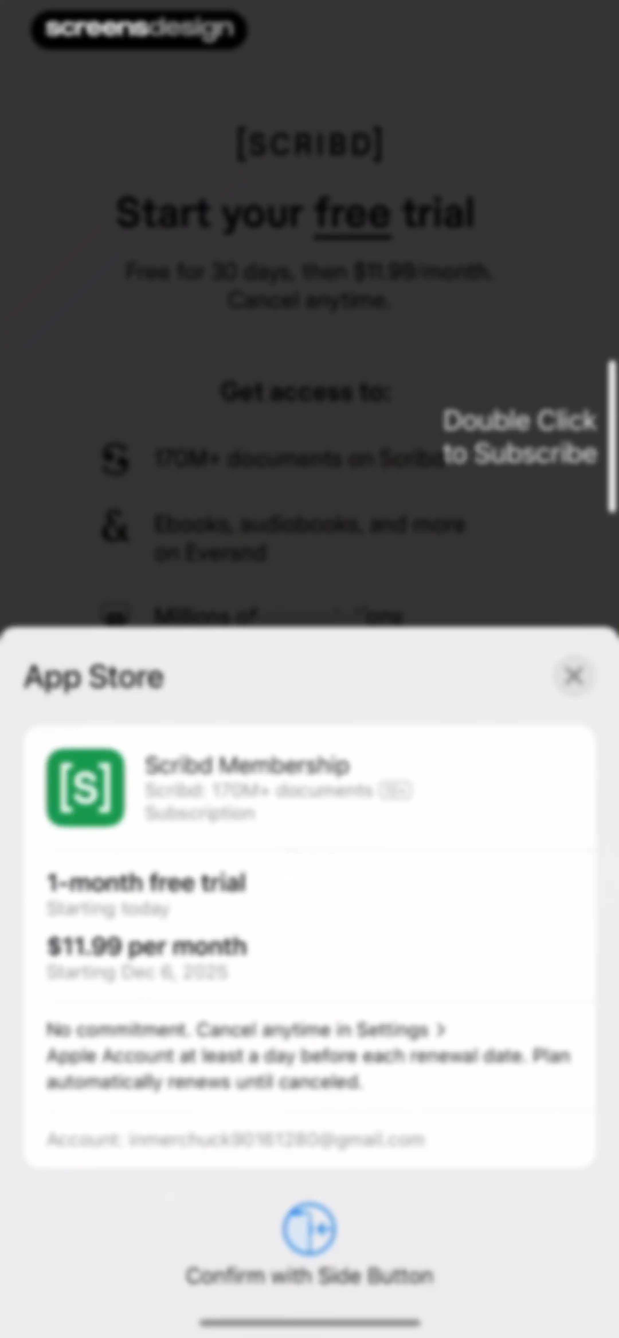 Scribd: 170M+ documents screen 14