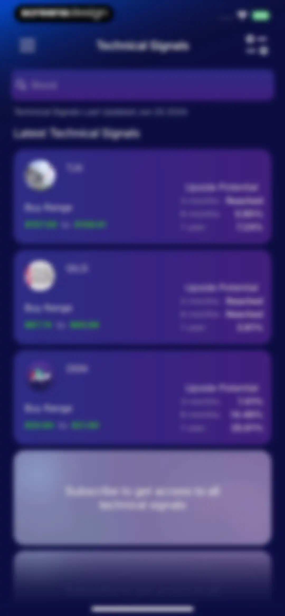 Stocks Alerter screen 36