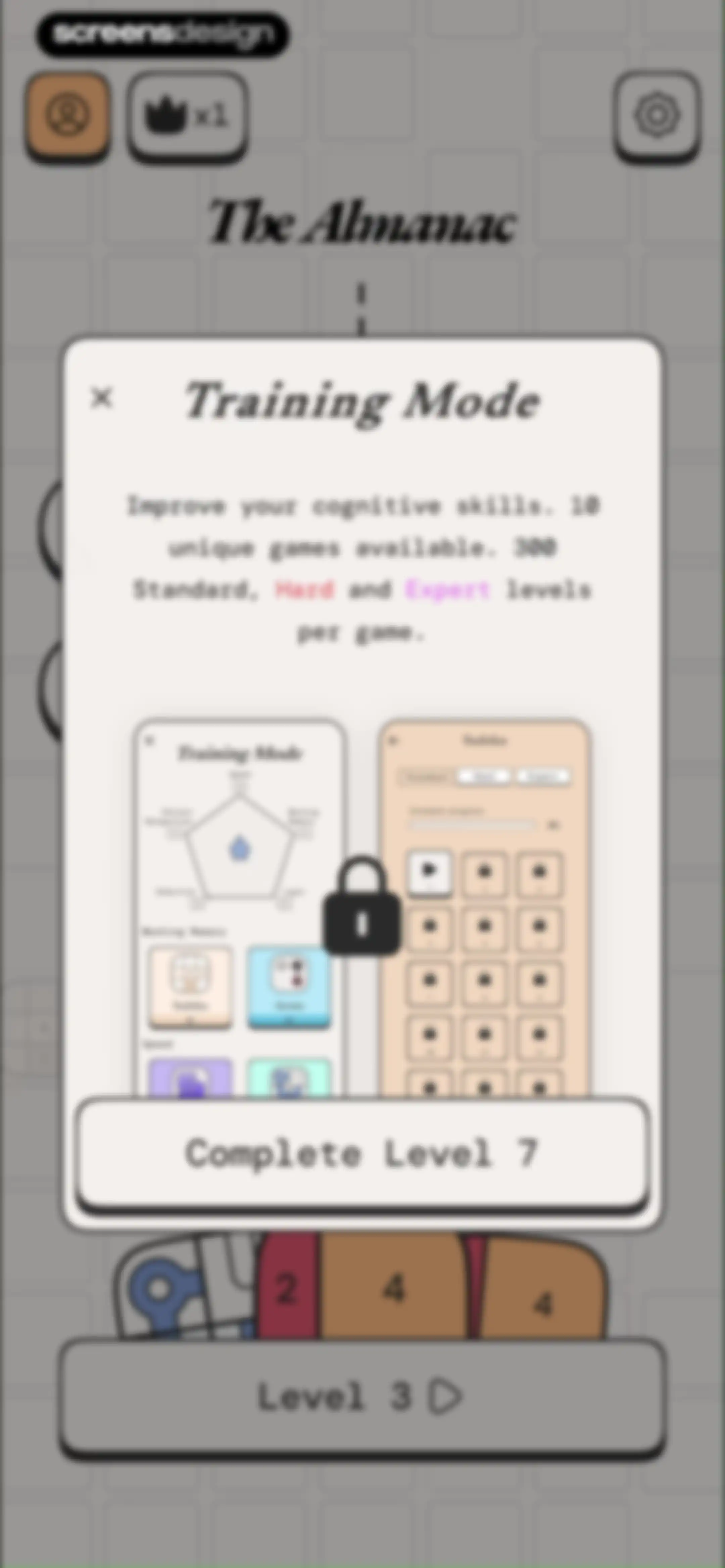 The Almanac screen 49