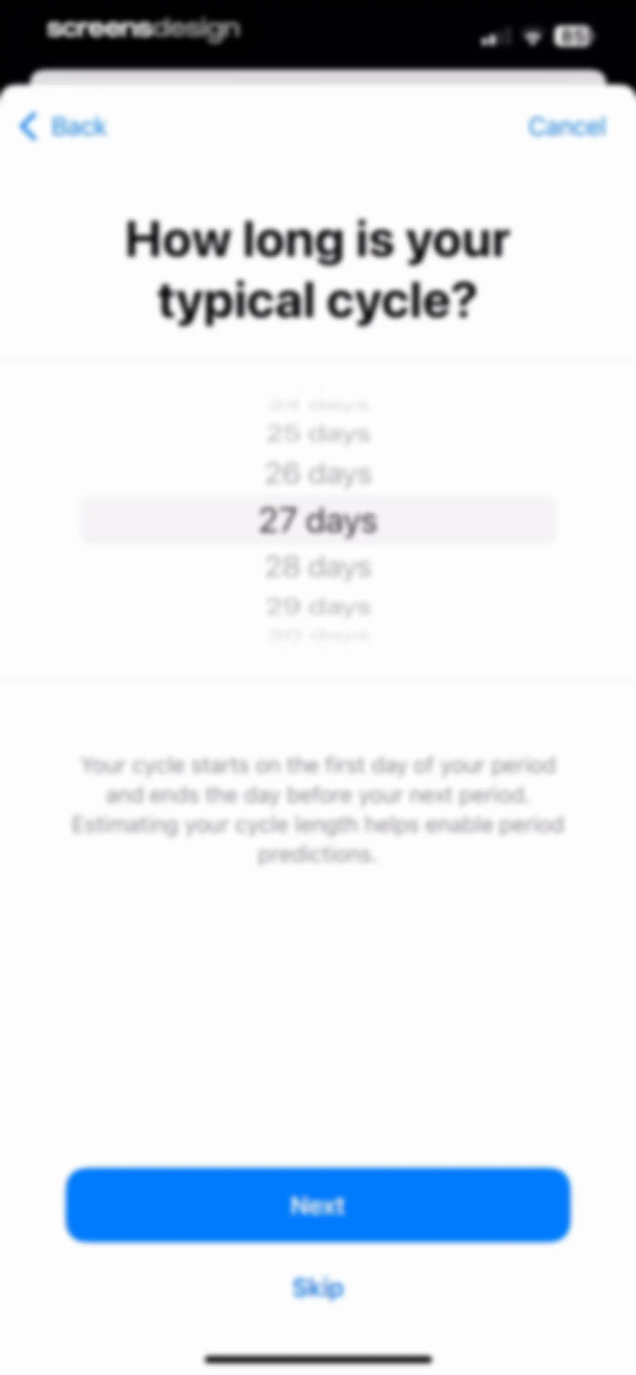 Apple Health screen 80