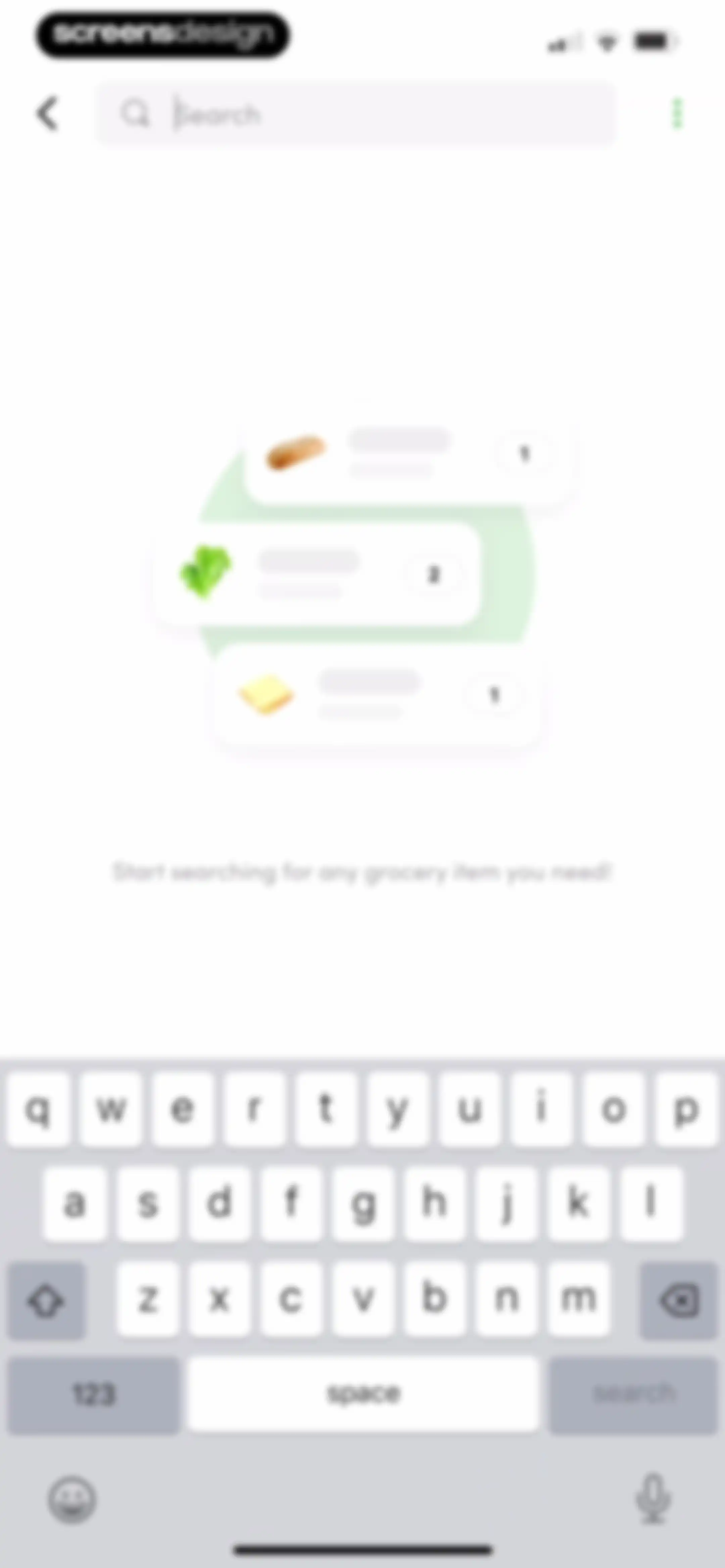 Calories and nutrition tracker screen 73