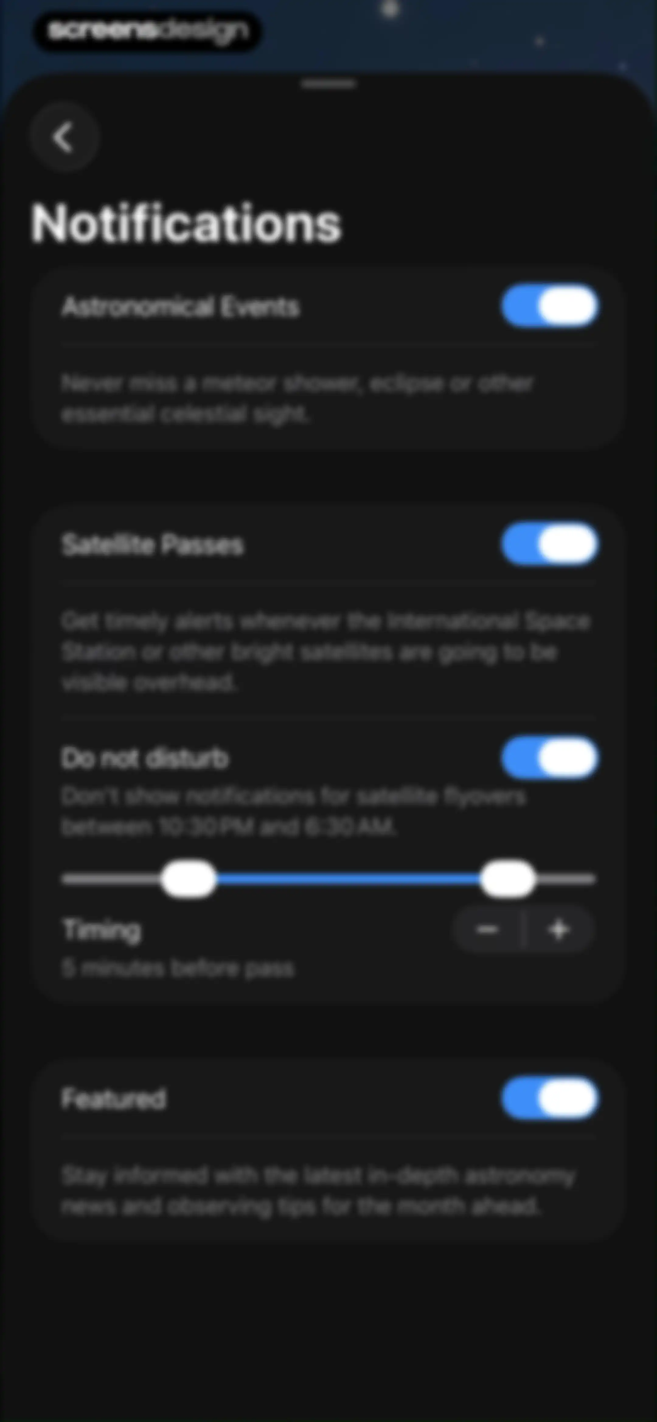 Sky Guide screen 90