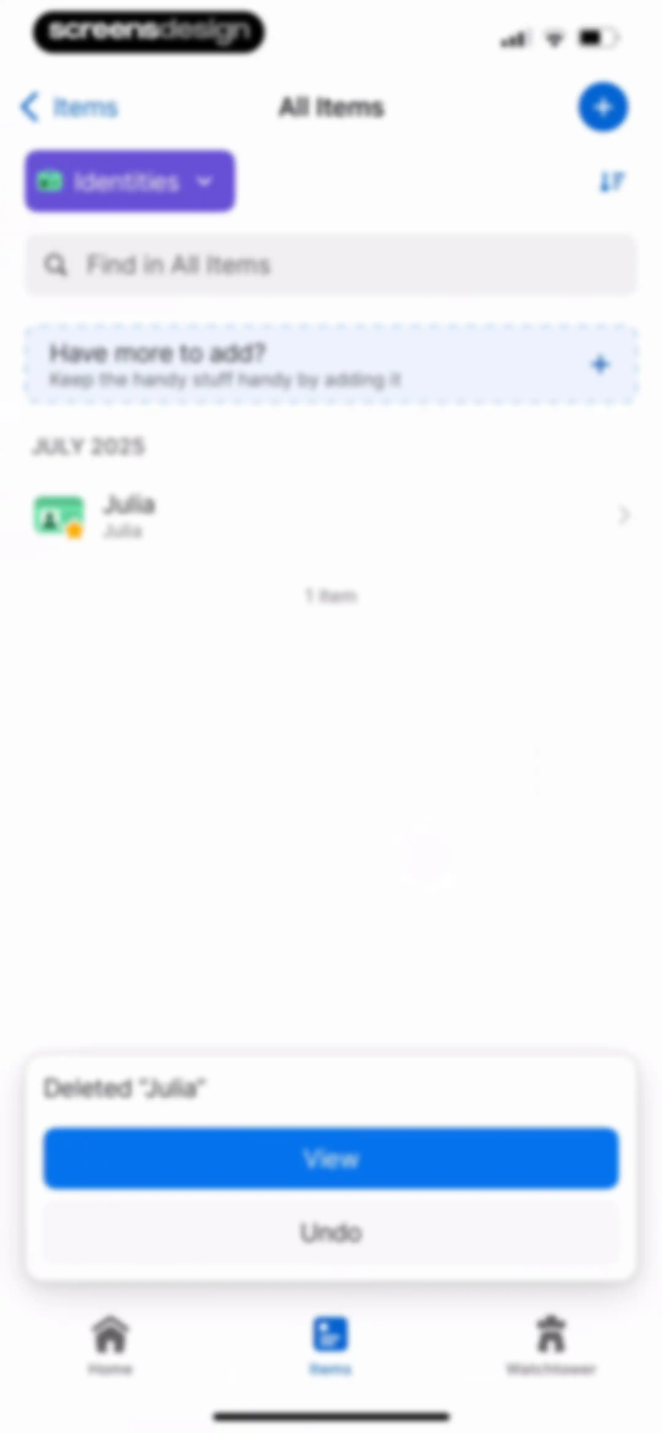 1Password: Password Manager screen 93