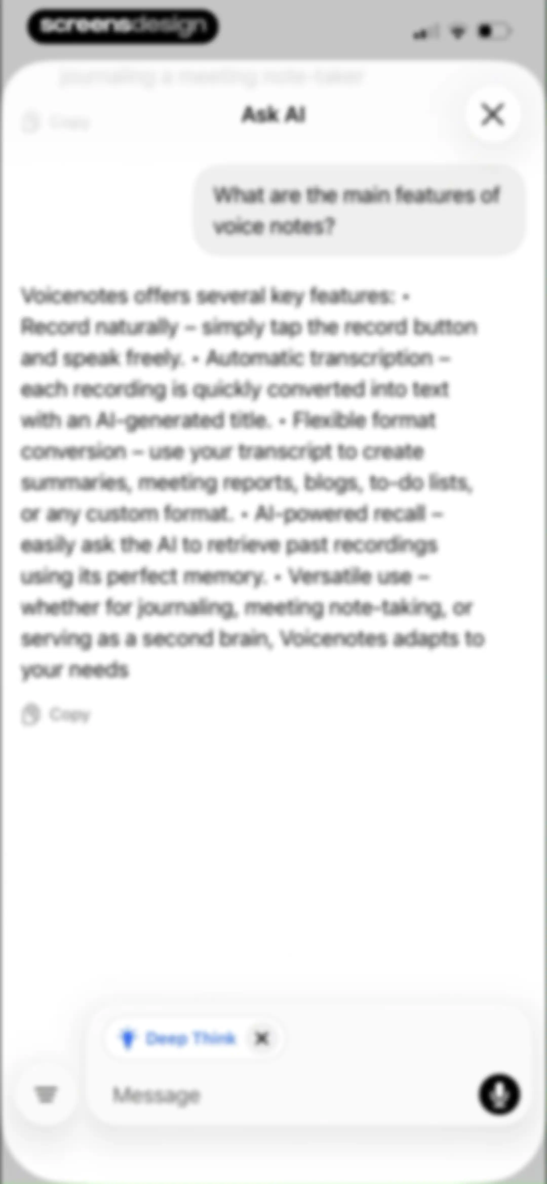 Voicenotes AI Notes & Meetings screen 28