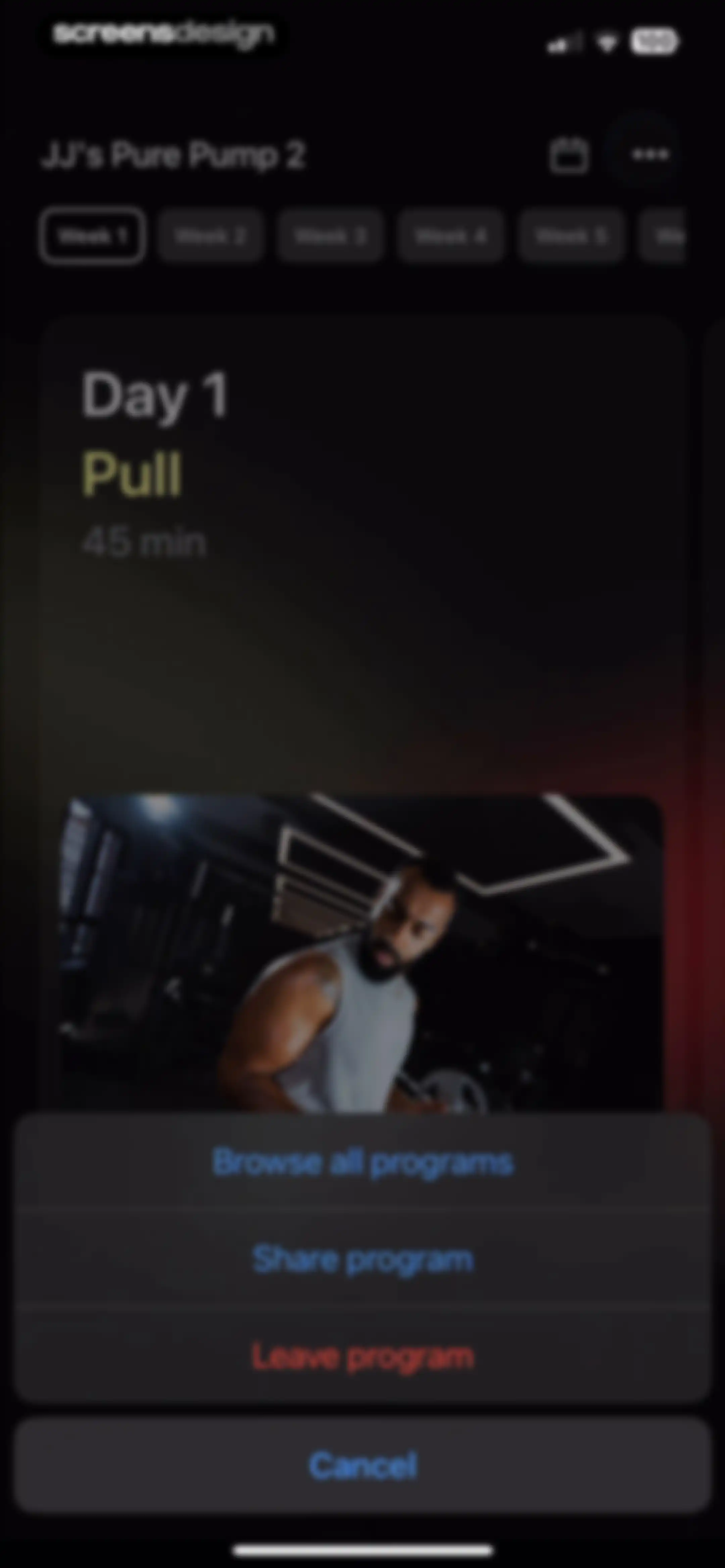 Peloton Strength+ screen 82