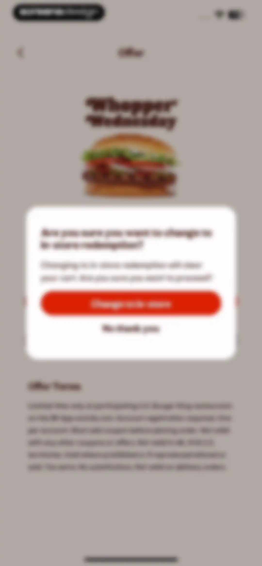 BURGER KING® App screen 65