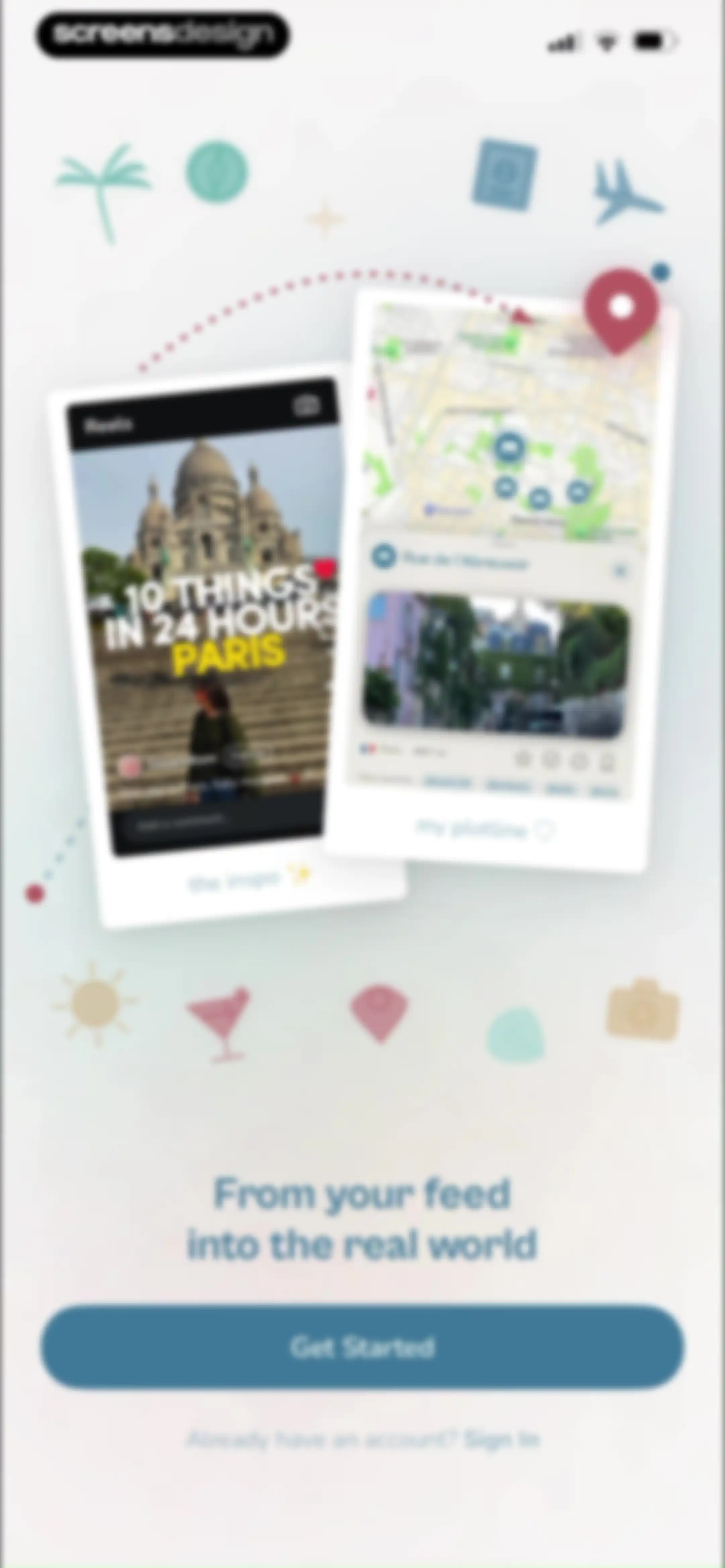 Plotline: Travel Map & Planner screen 2