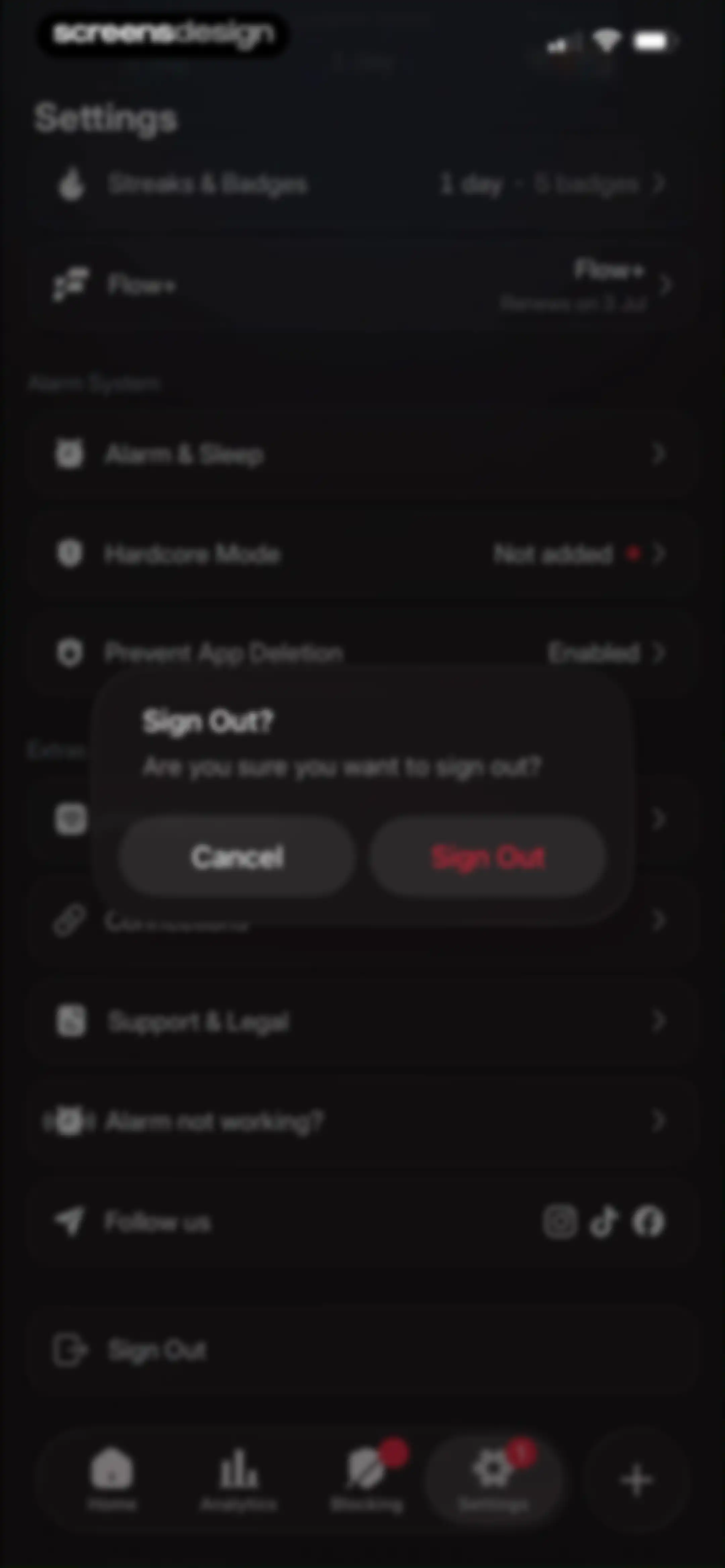 Flow - Wake Up screen 121