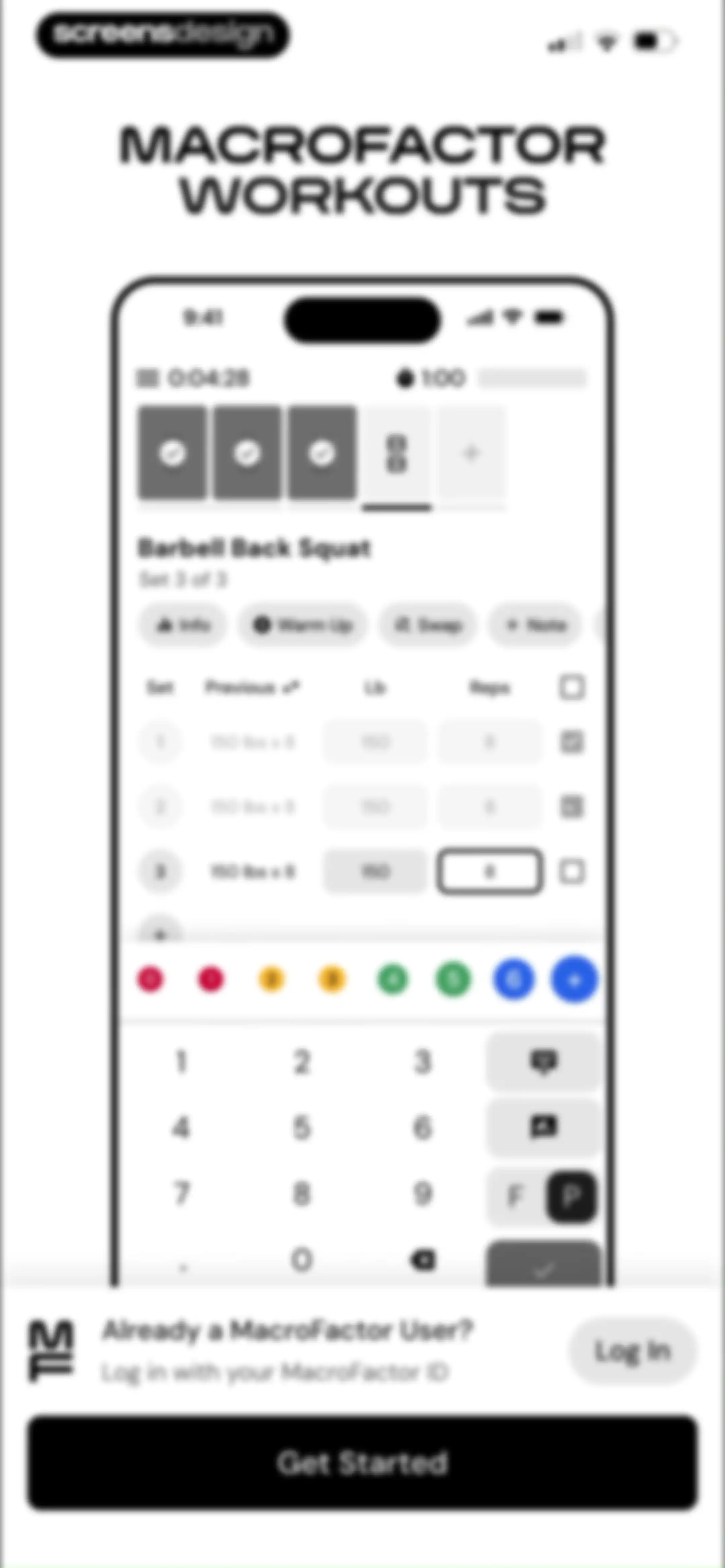 MacroFactor Workouts - Tracker screen 1