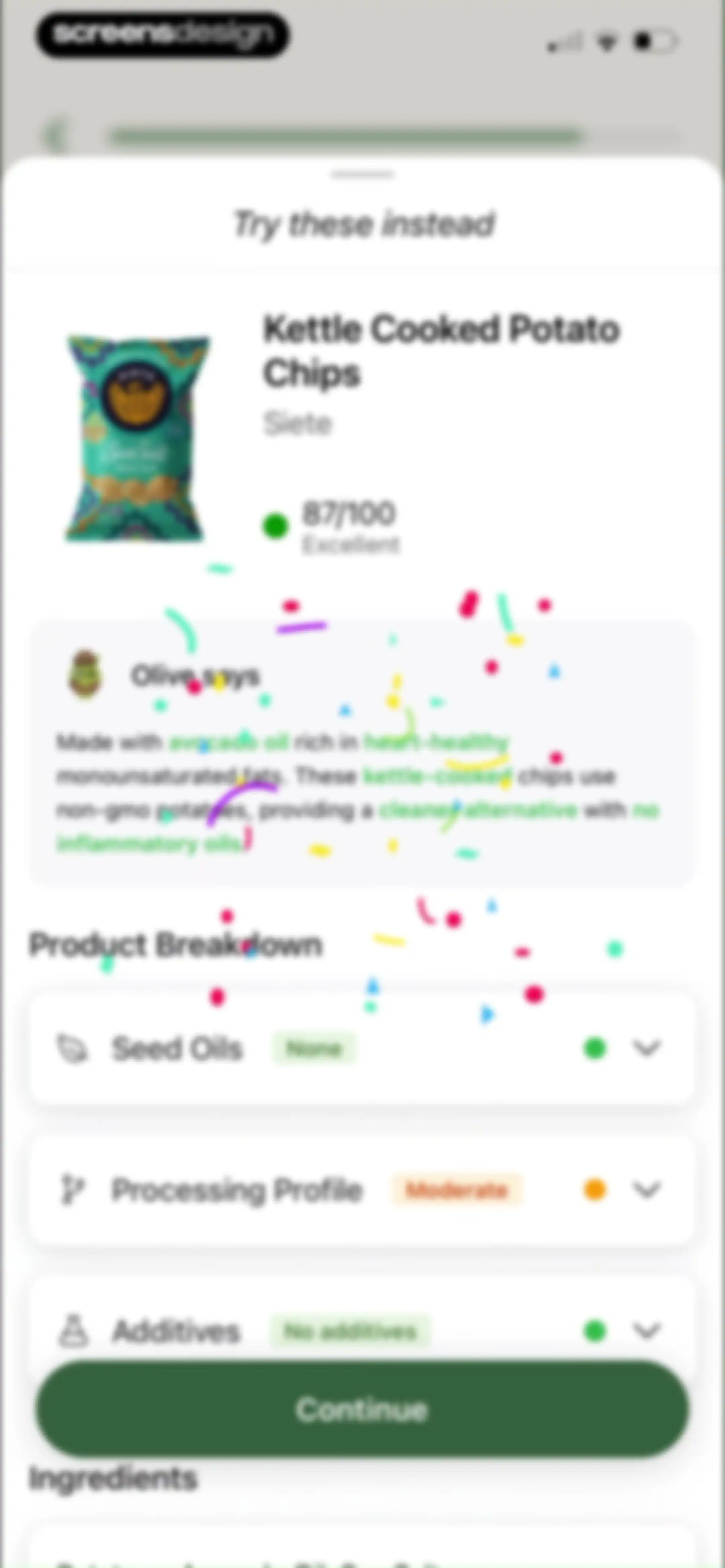 Olive: Food & Cosmetic Scanner screen 32