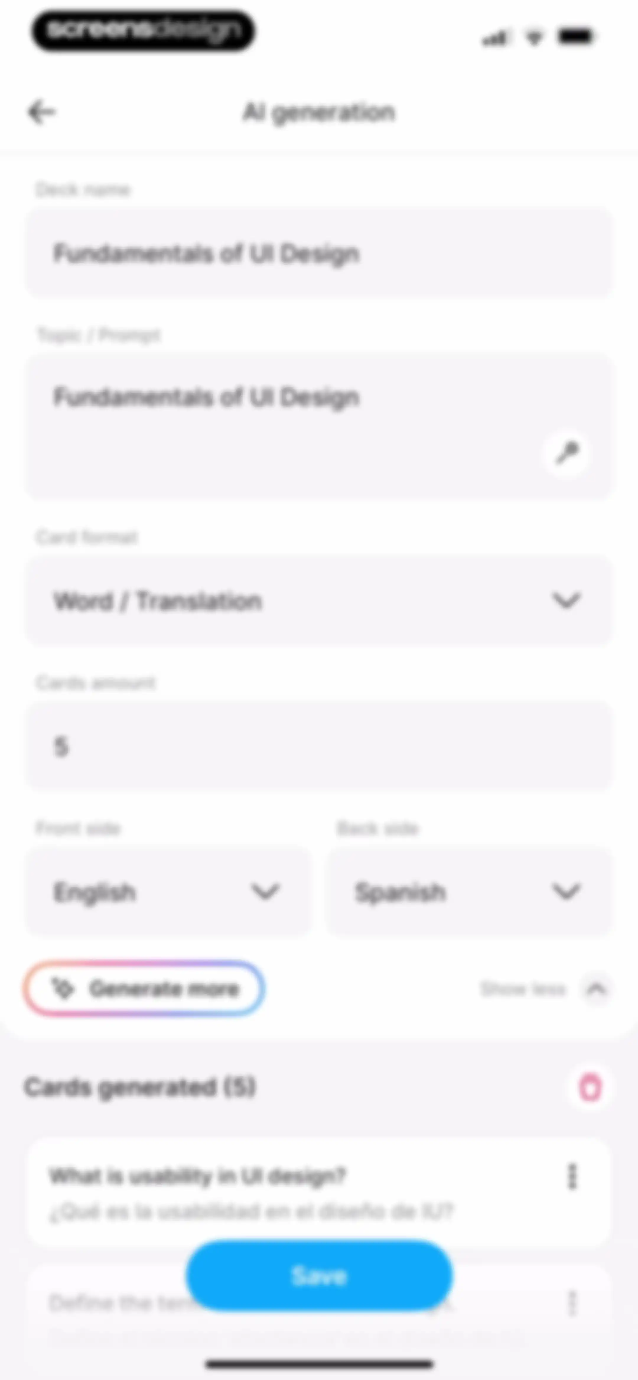 Noji - Flashcards study app screen 37