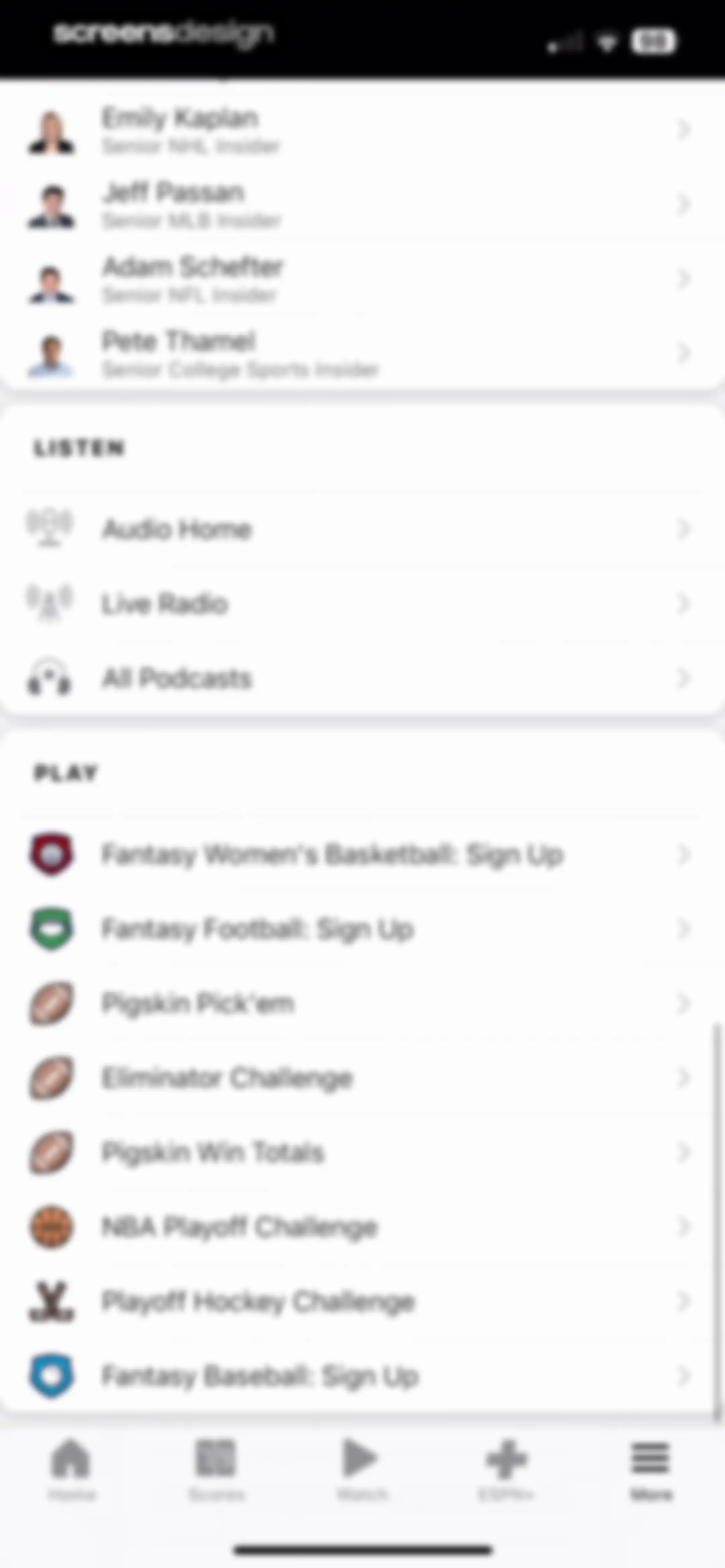 ESPN: Live Sports & Scores screen 93
