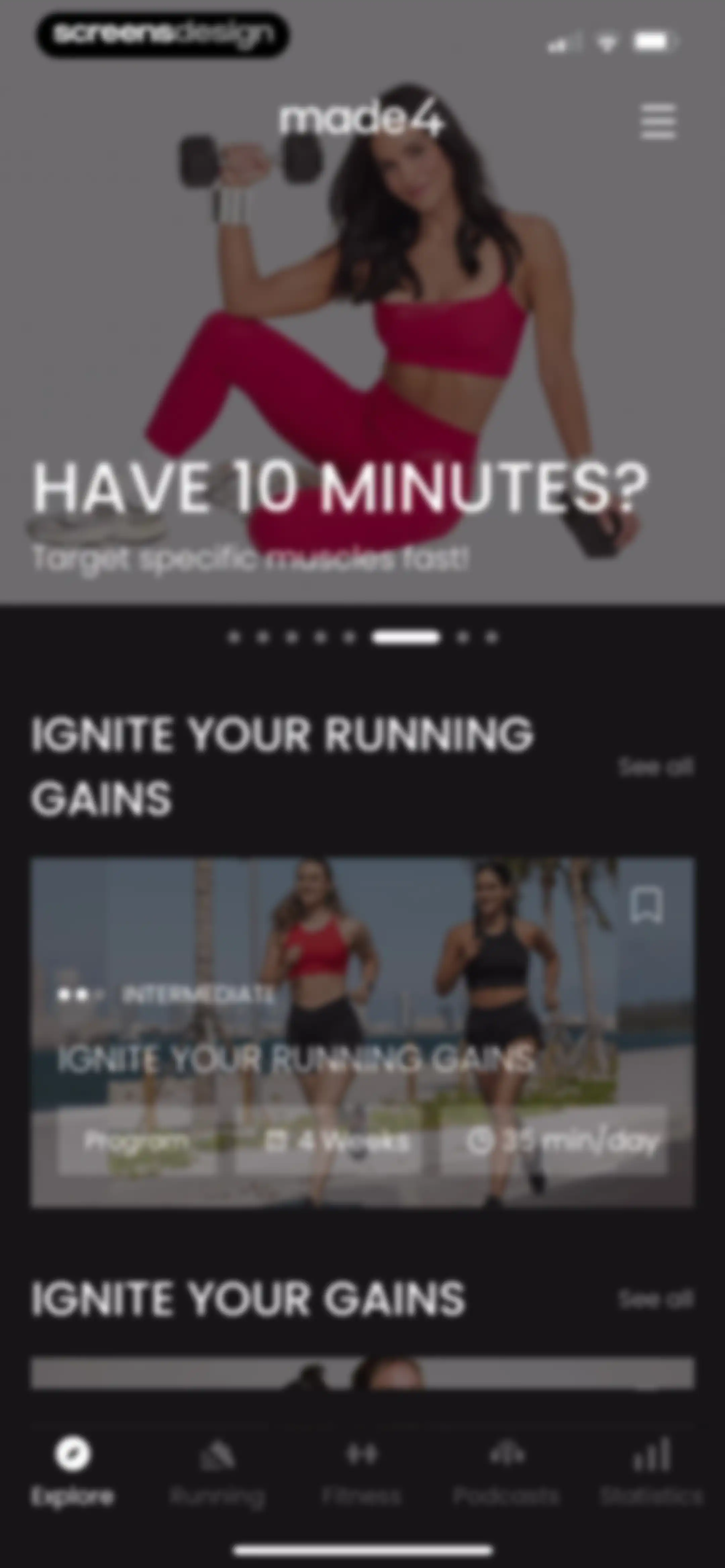 Made4 - Fitness & Running screen 22