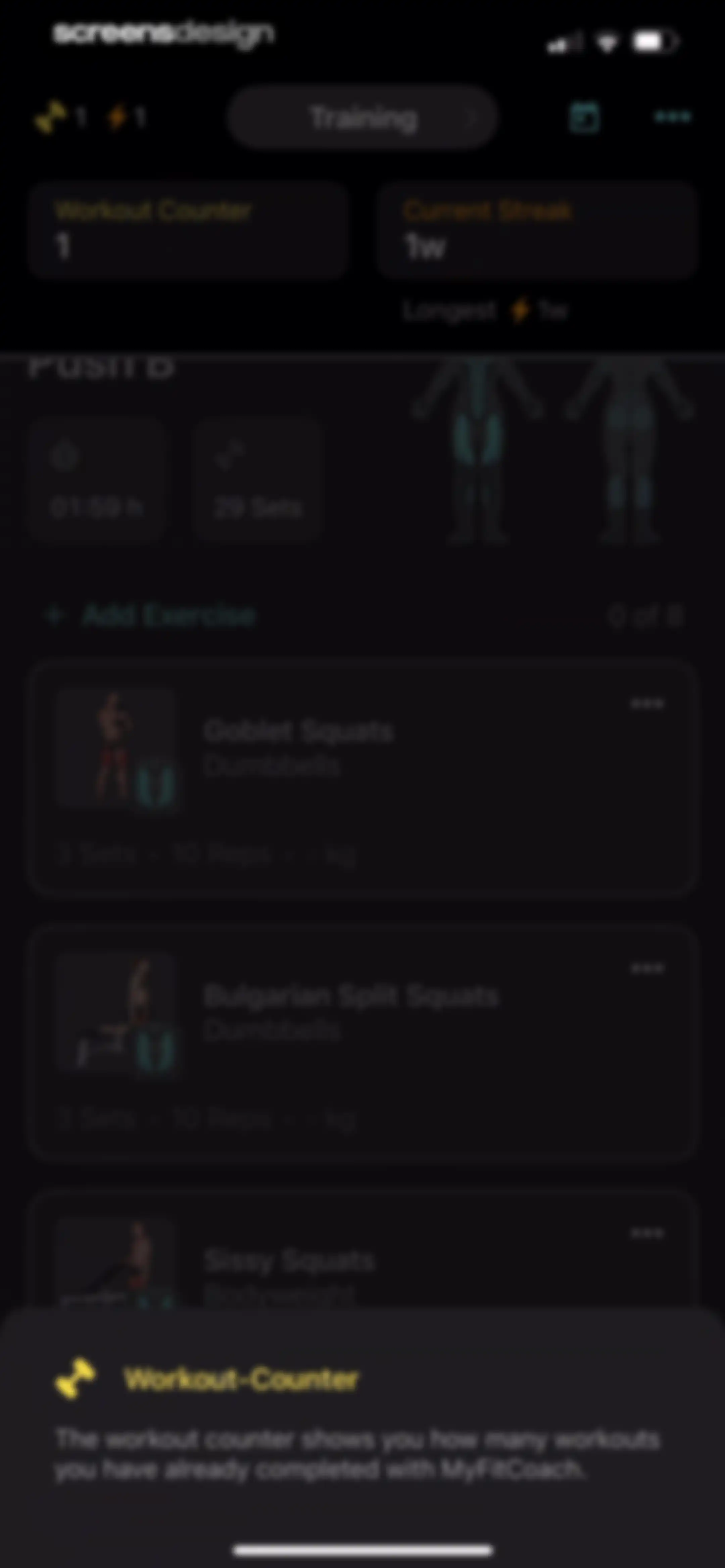 MyFitCoach - Workout Planner screen 105