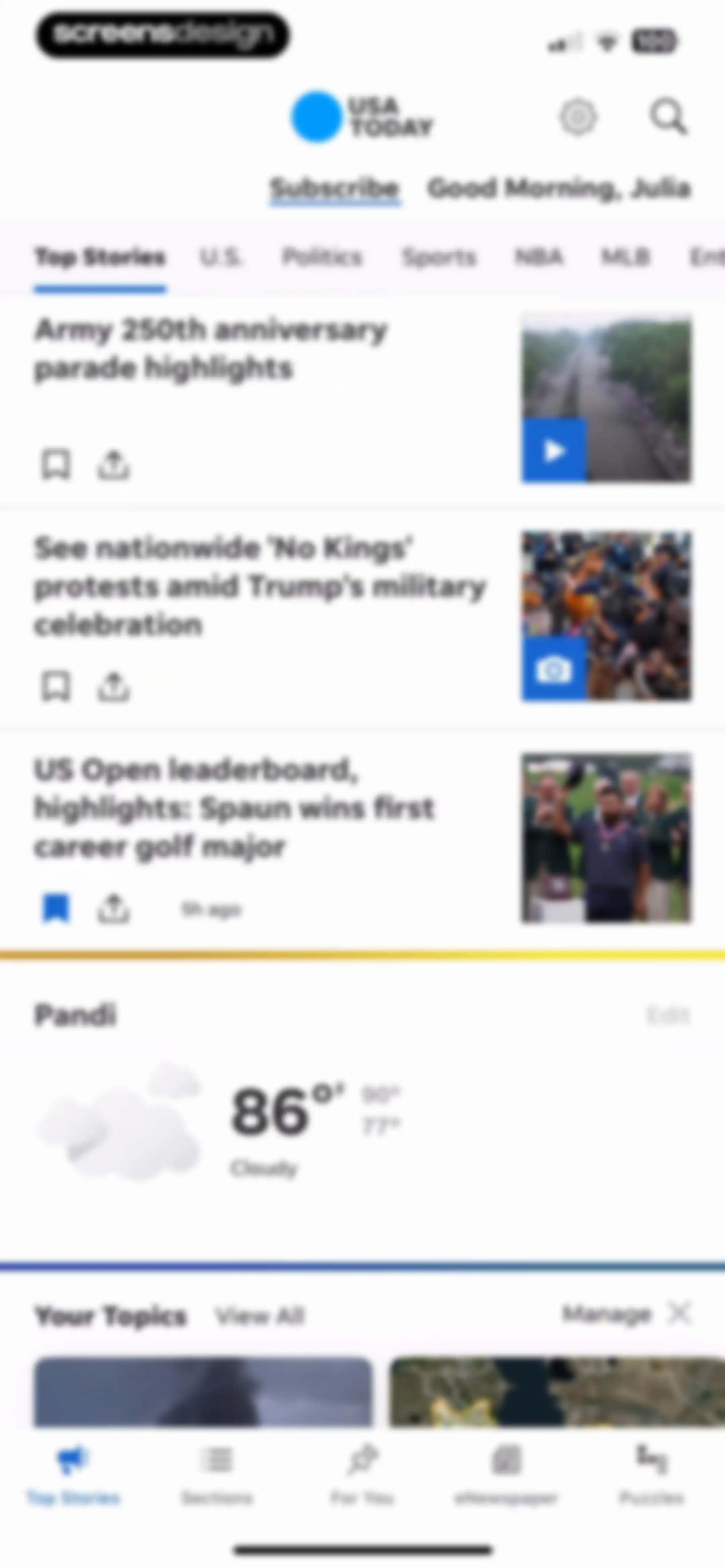 USA TODAY: US & Breaking News screen 31