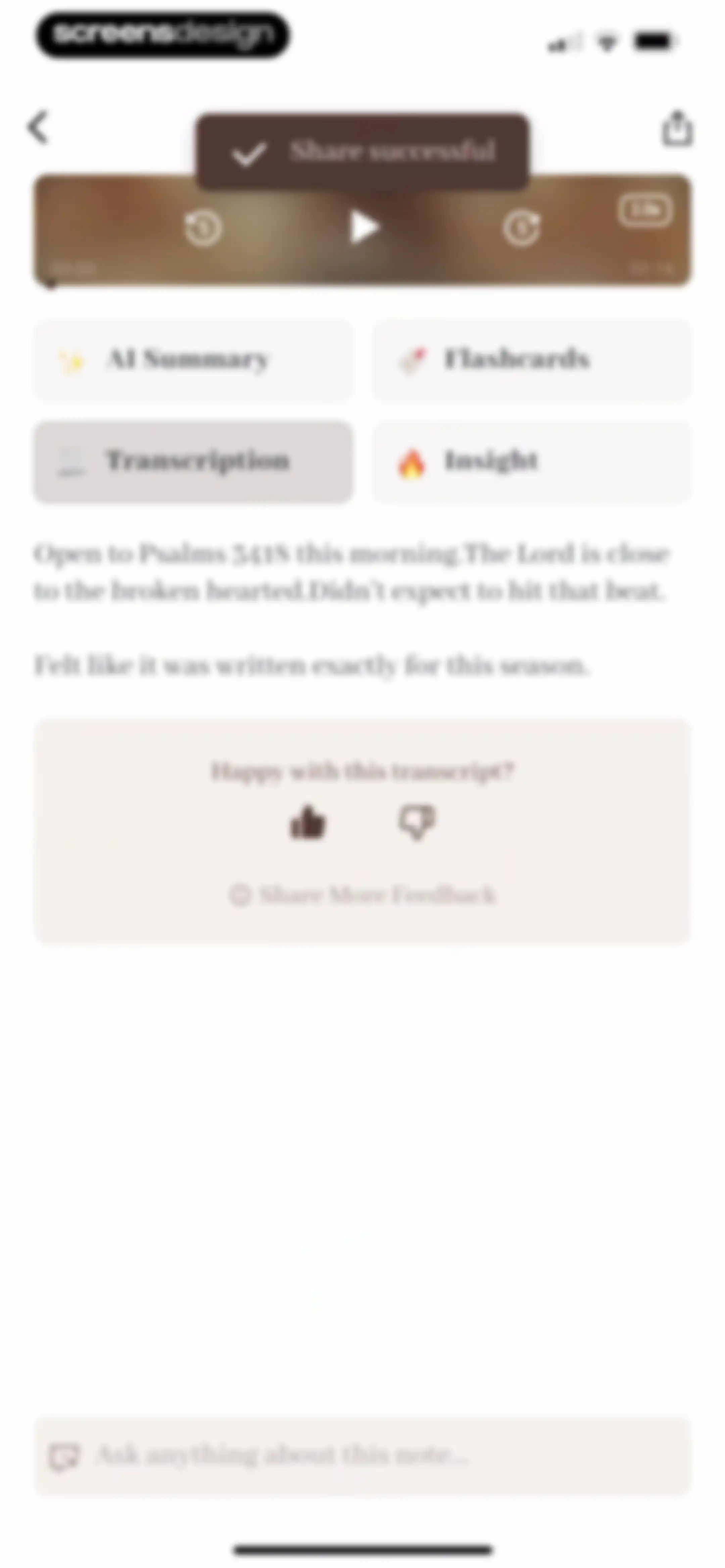Bible Note: Sermon Notes screen 43