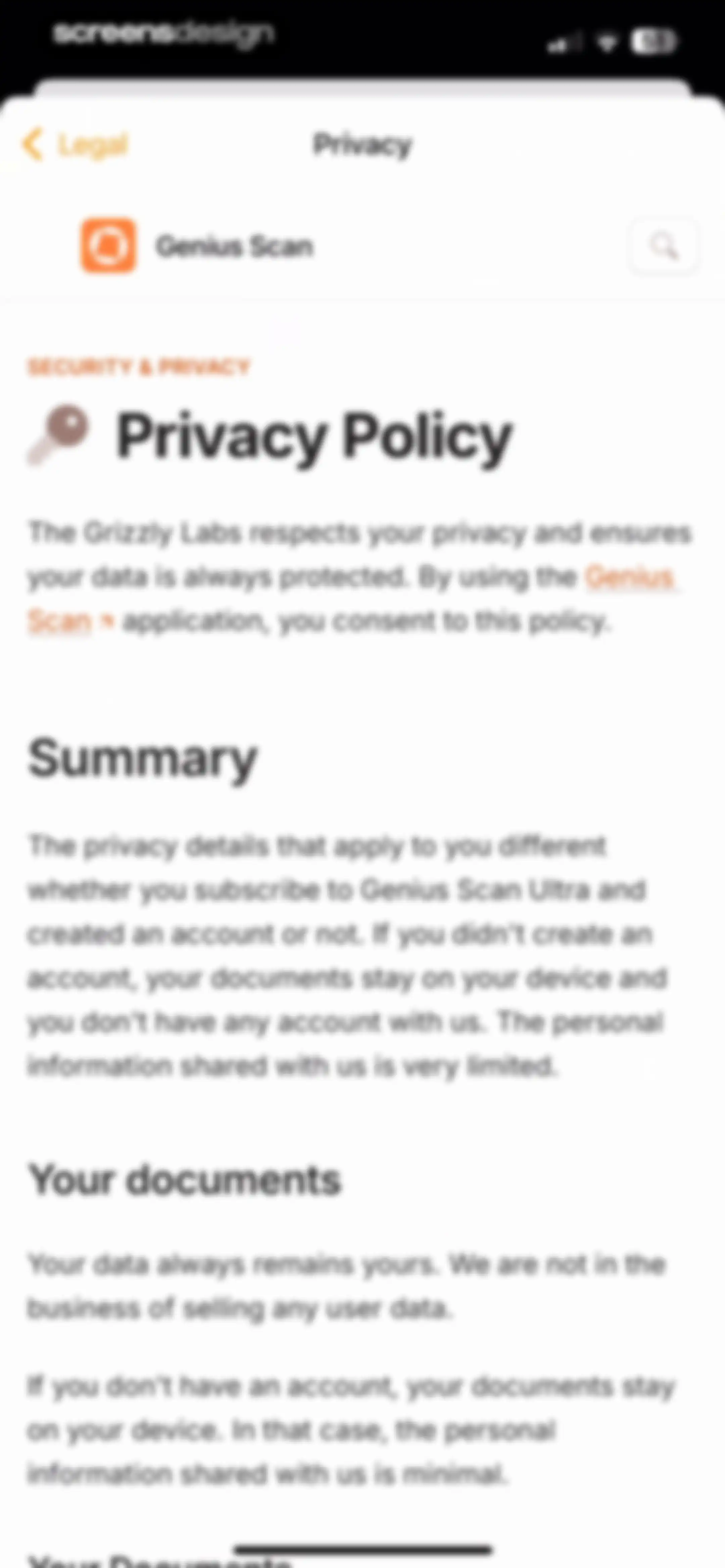 Scanner App: Genius Scan screen 106
