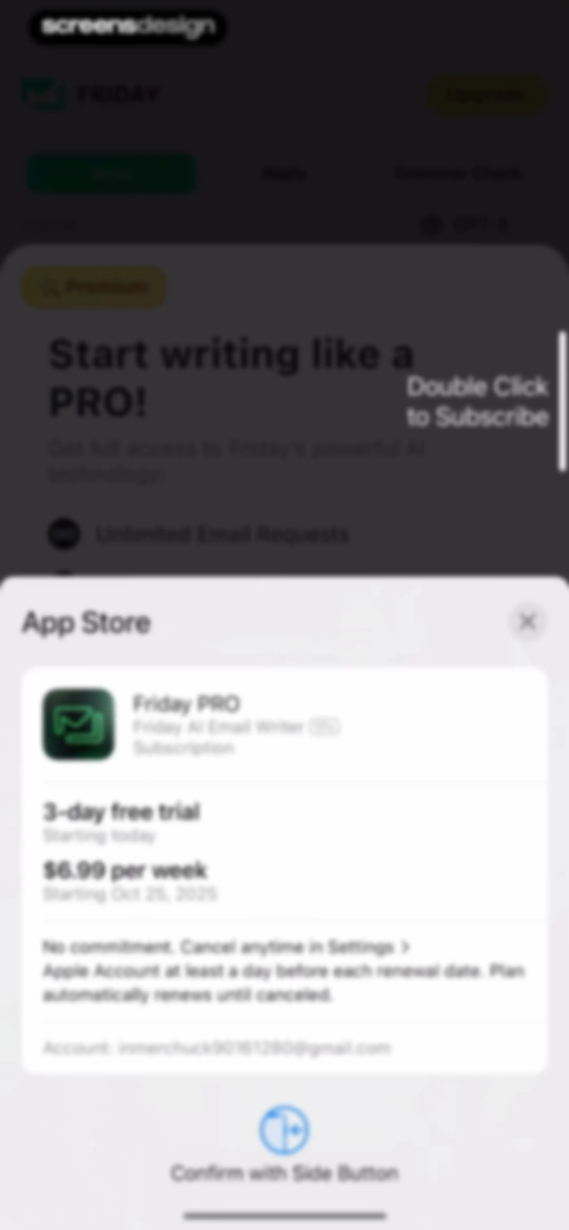 Friday AI Email Writer screen 19