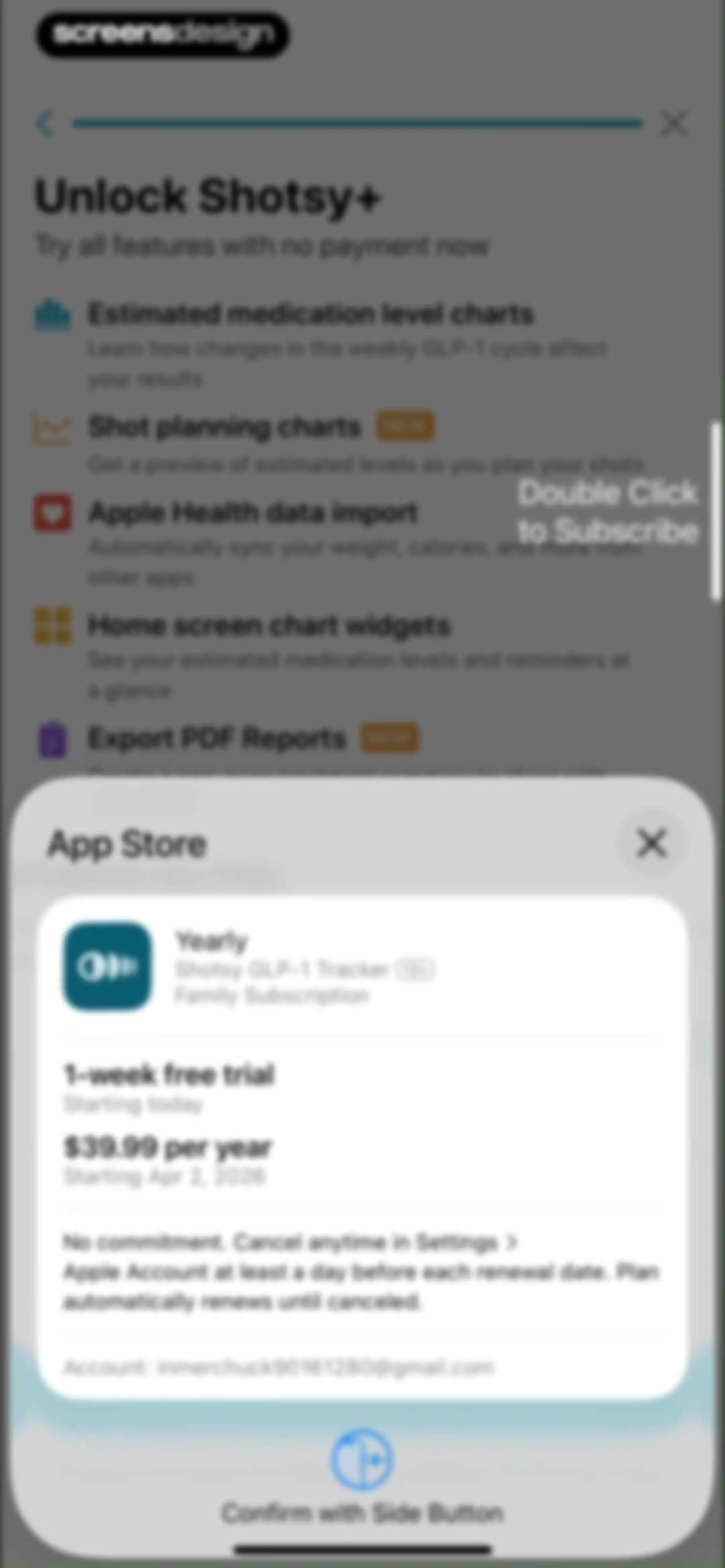Shotsy GLP-1 Tracker screen 30