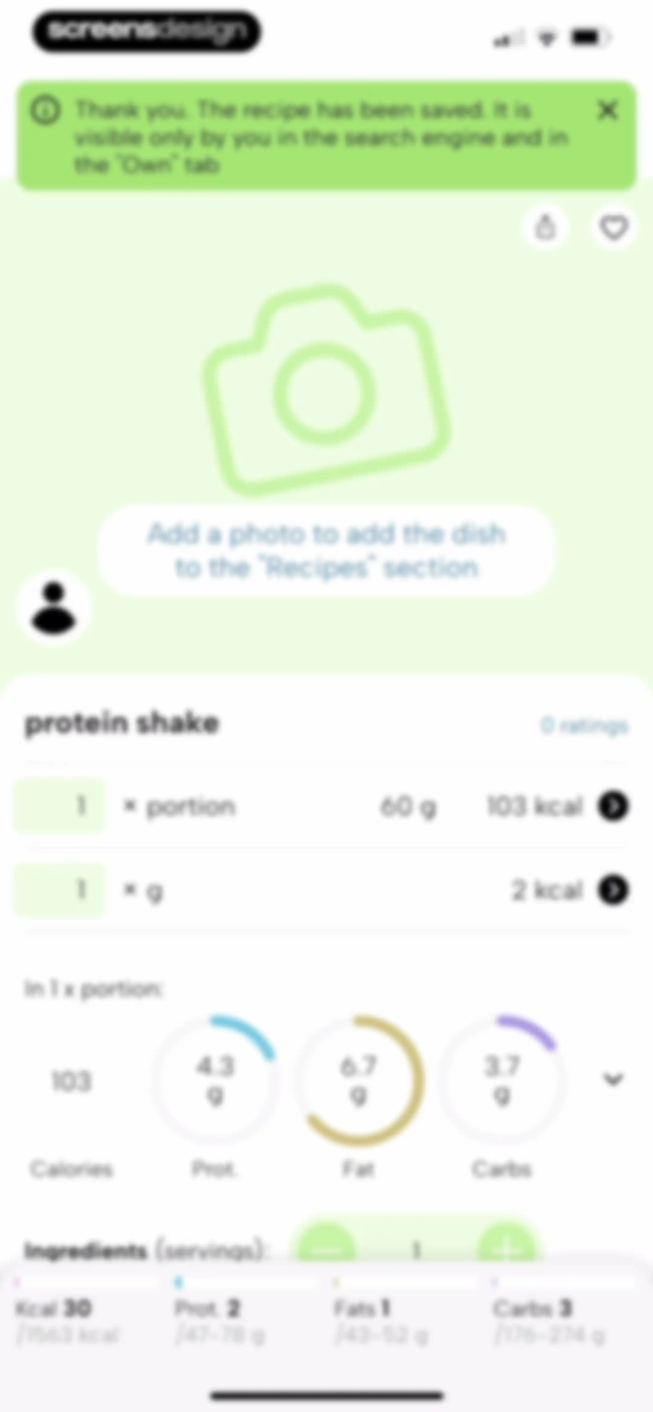 Fitatu AI Calorie Counter screen 107