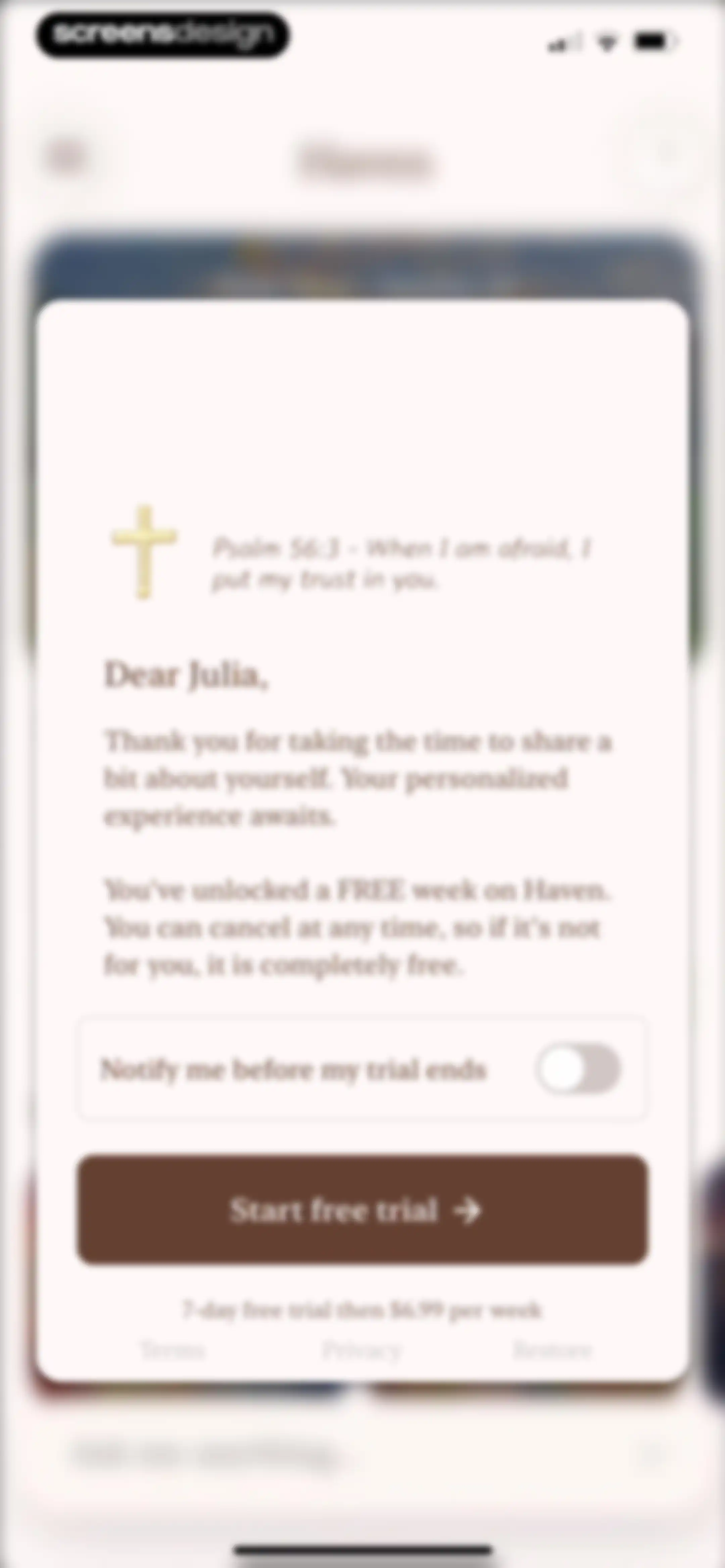 Haven - Bible Chat screen 21