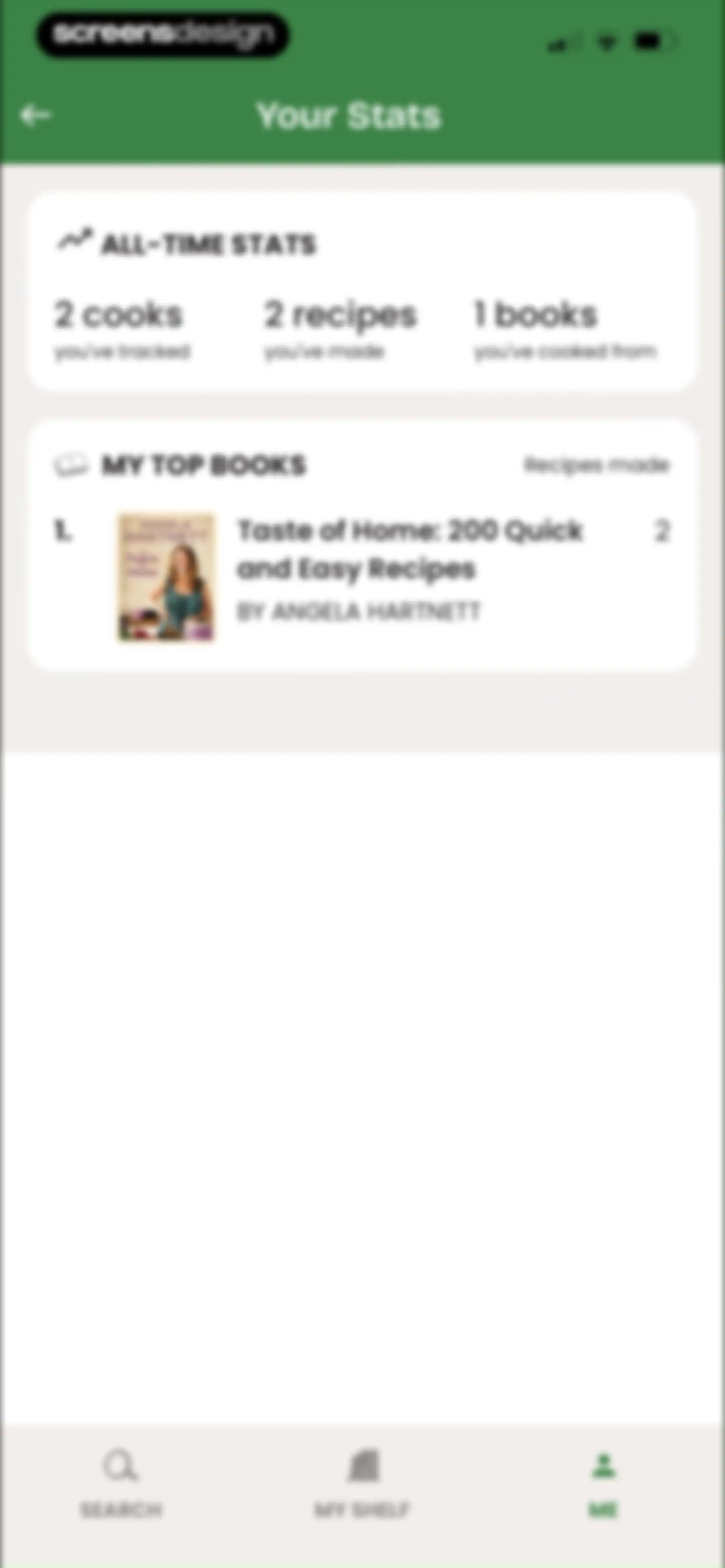 CookShelf: Search Cookbooks screen 97