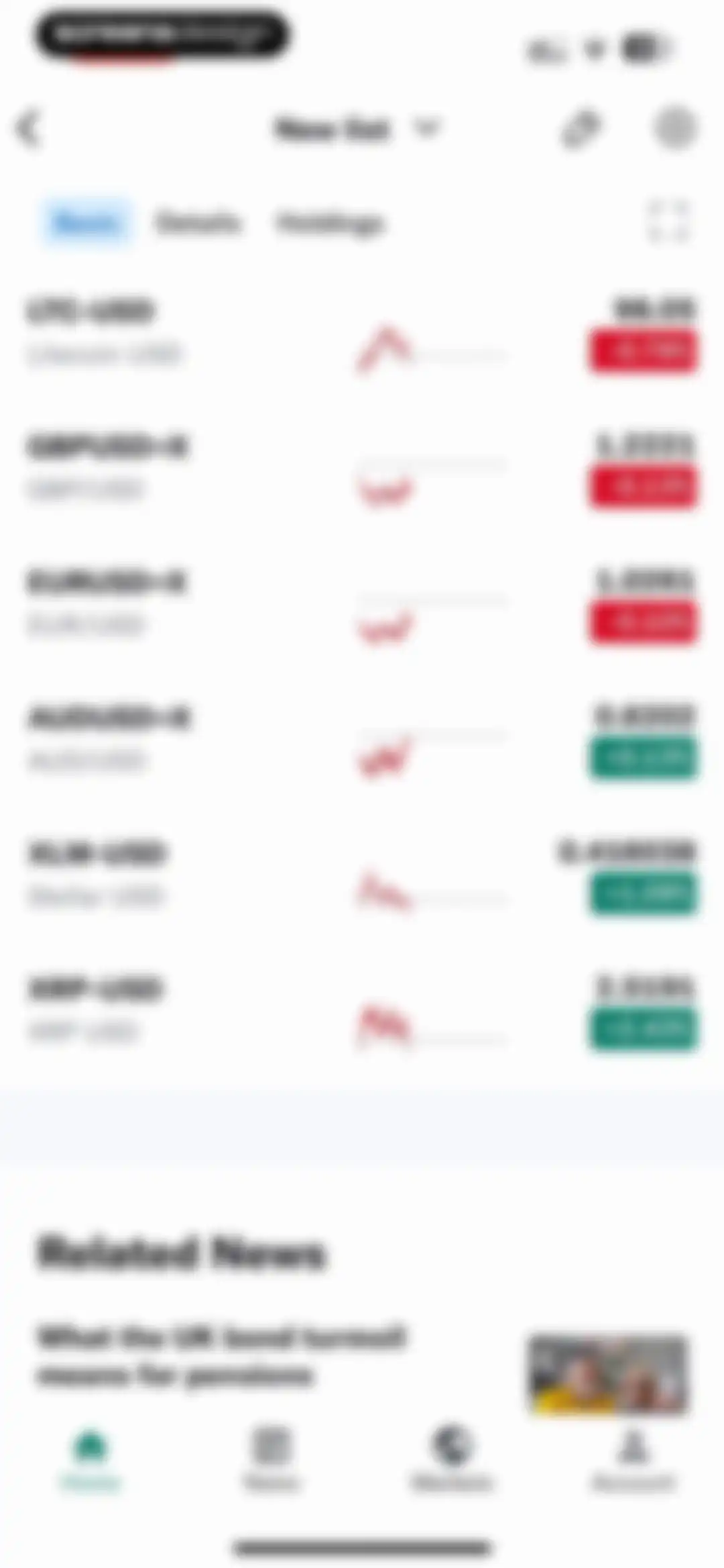 Yahoo Finance: Stocks, Markets screen 80