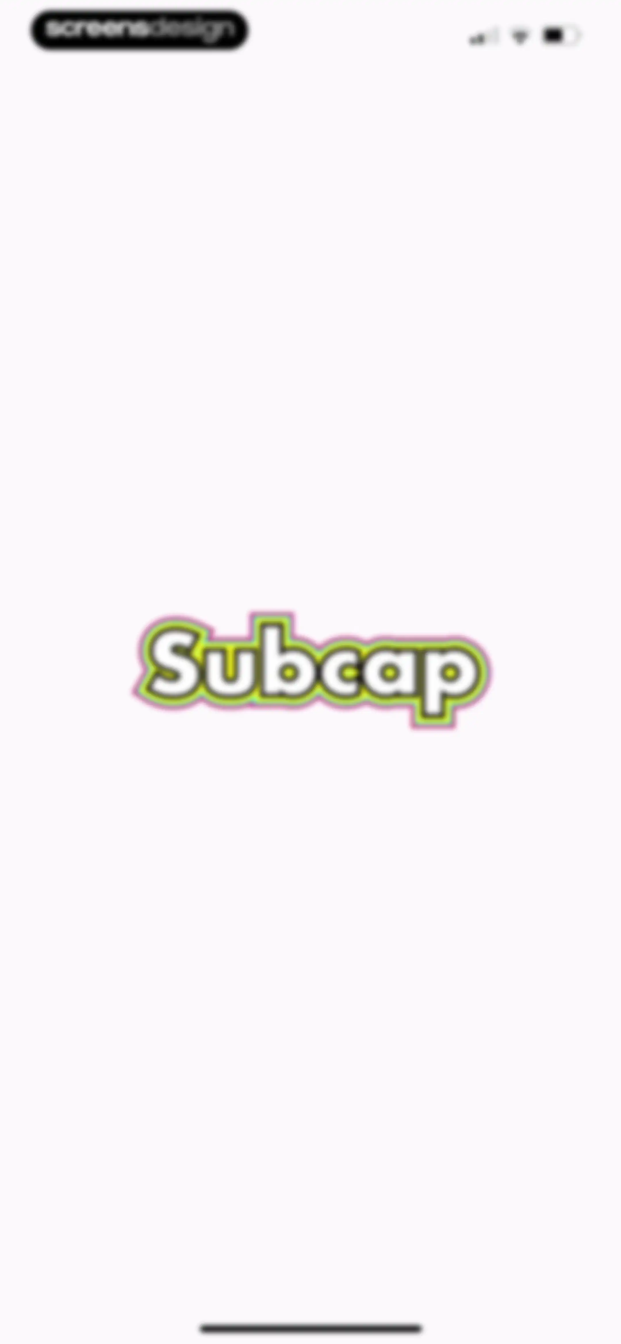 Subcap: Captions AI, Subtitles screen 1