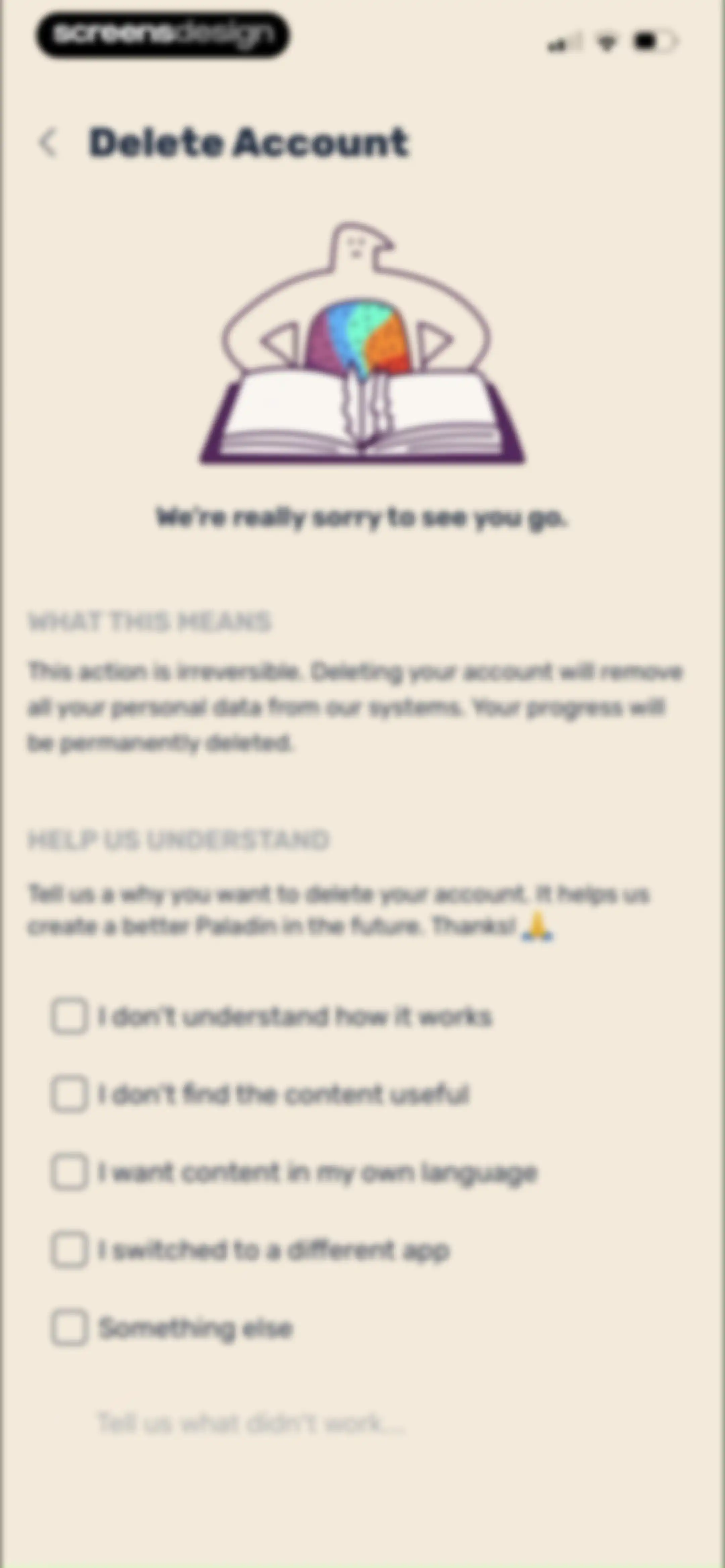 Paladin: Learn History screen 143