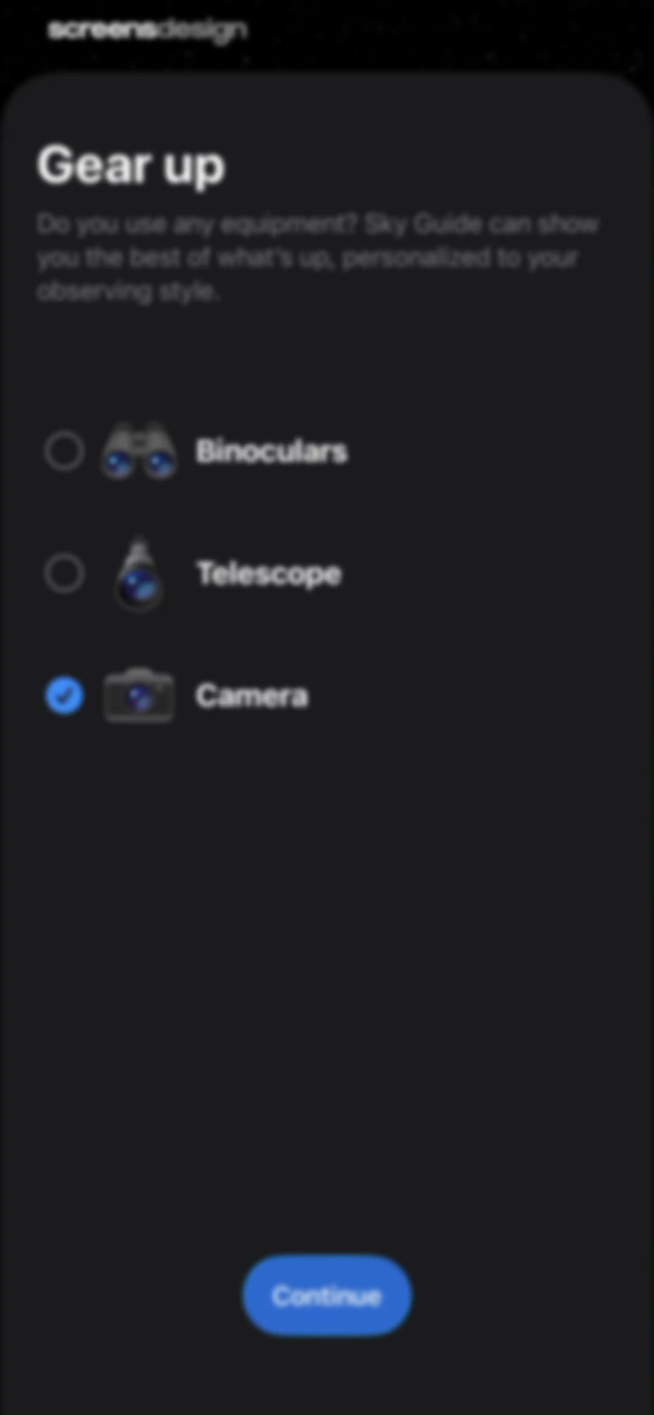 Sky Guide screen 4