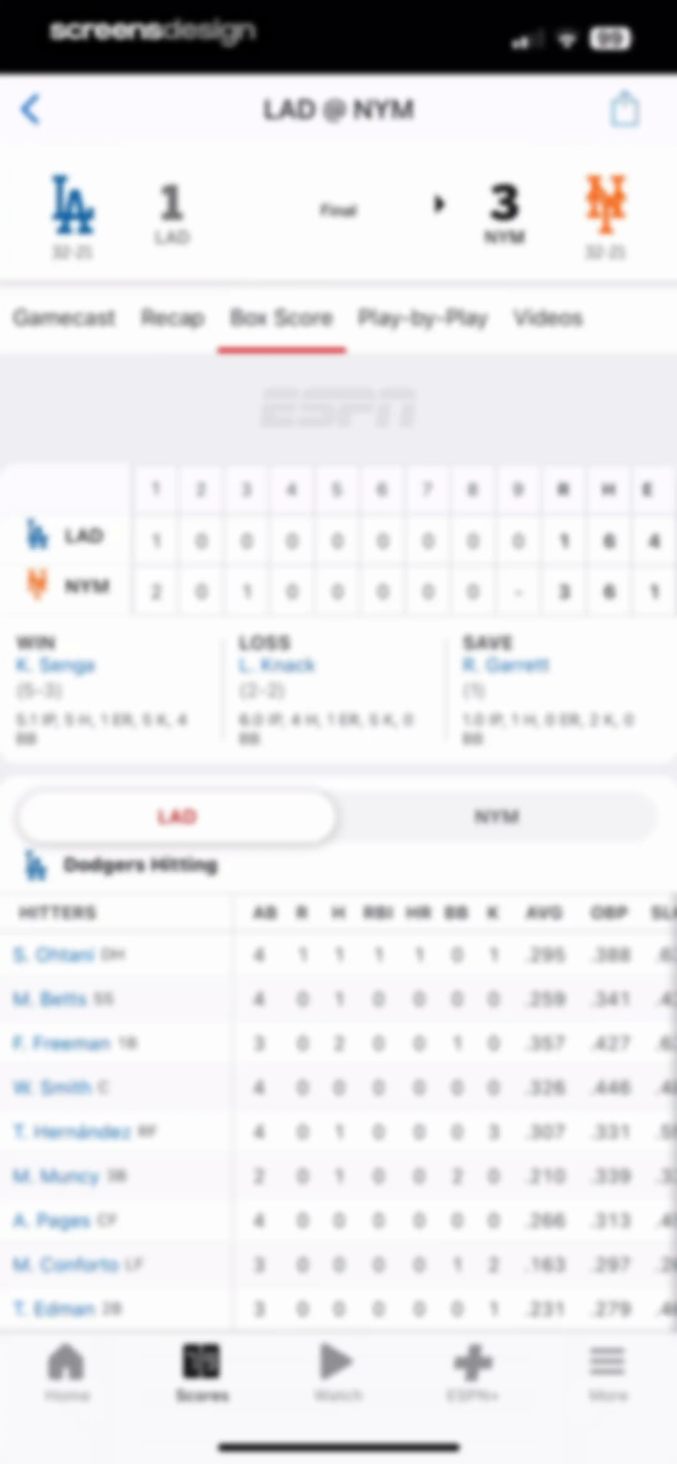 ESPN: Live Sports & Scores screen 69