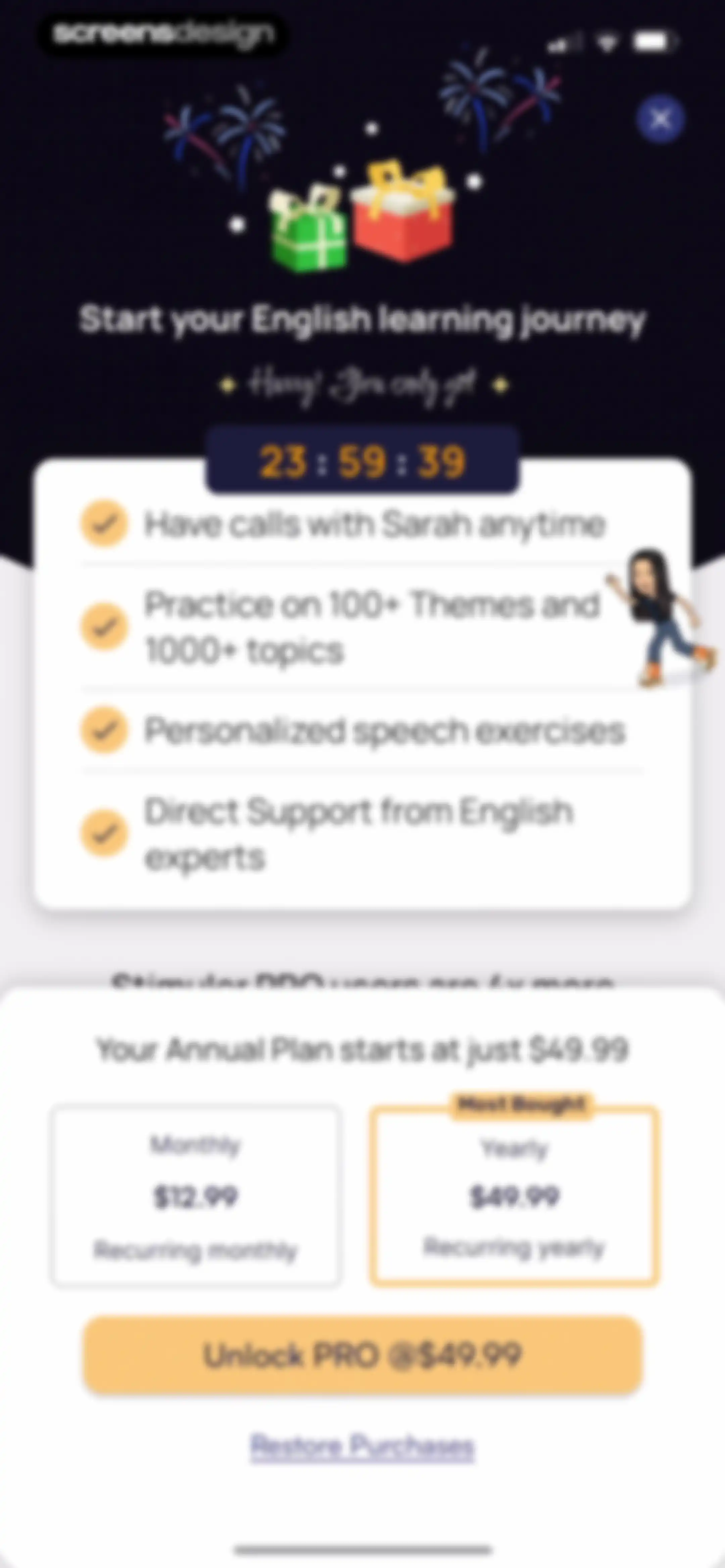 Stimuler- English Speaking App screen 36