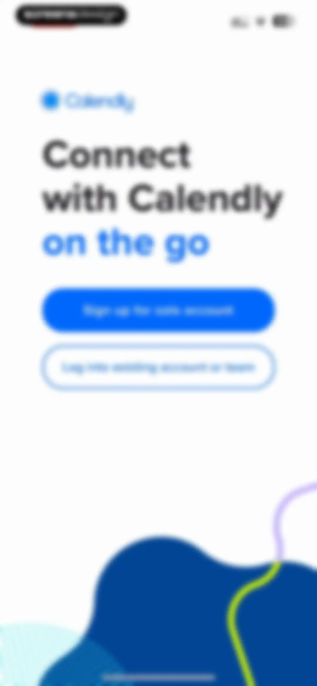Calendly Mobile screen 1