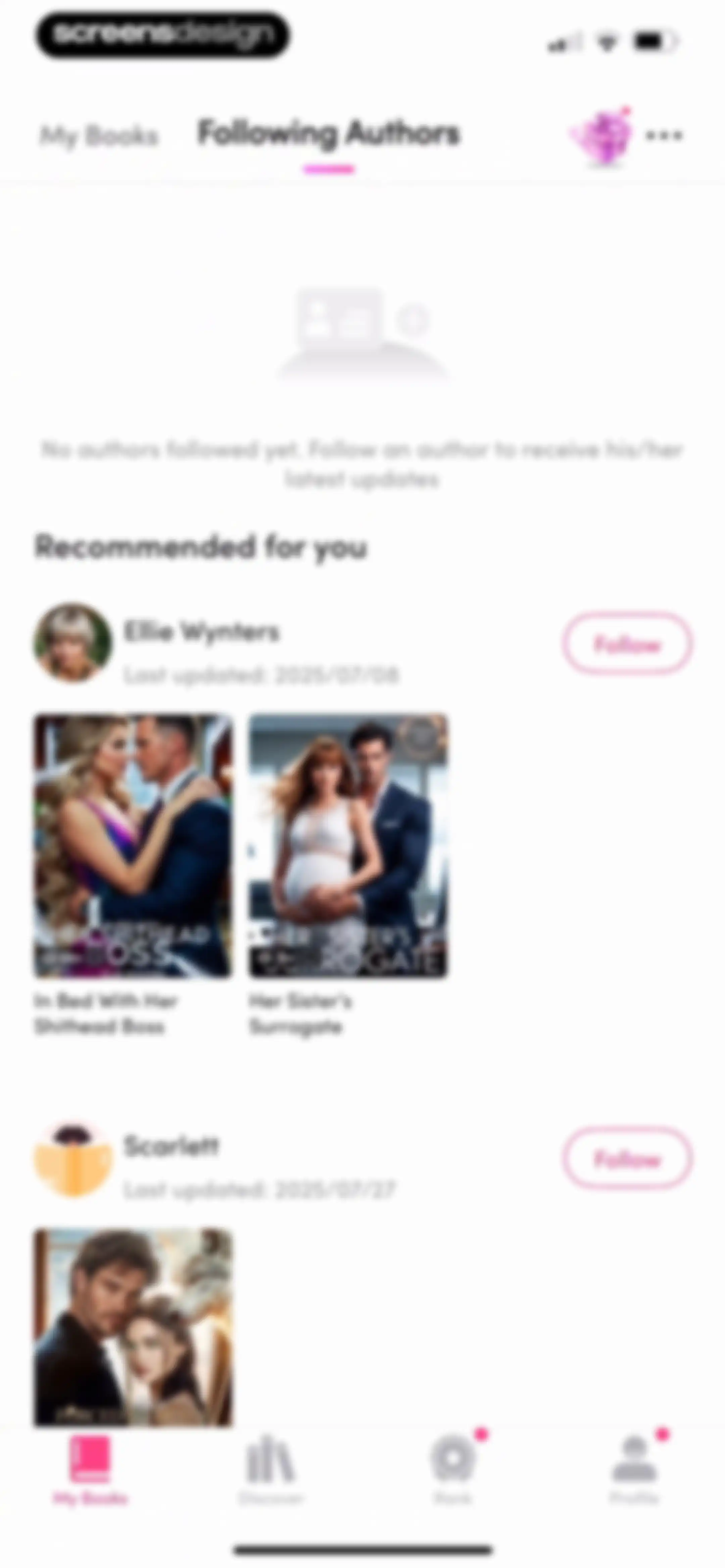 My Fiction: Stories & Novels screen 100