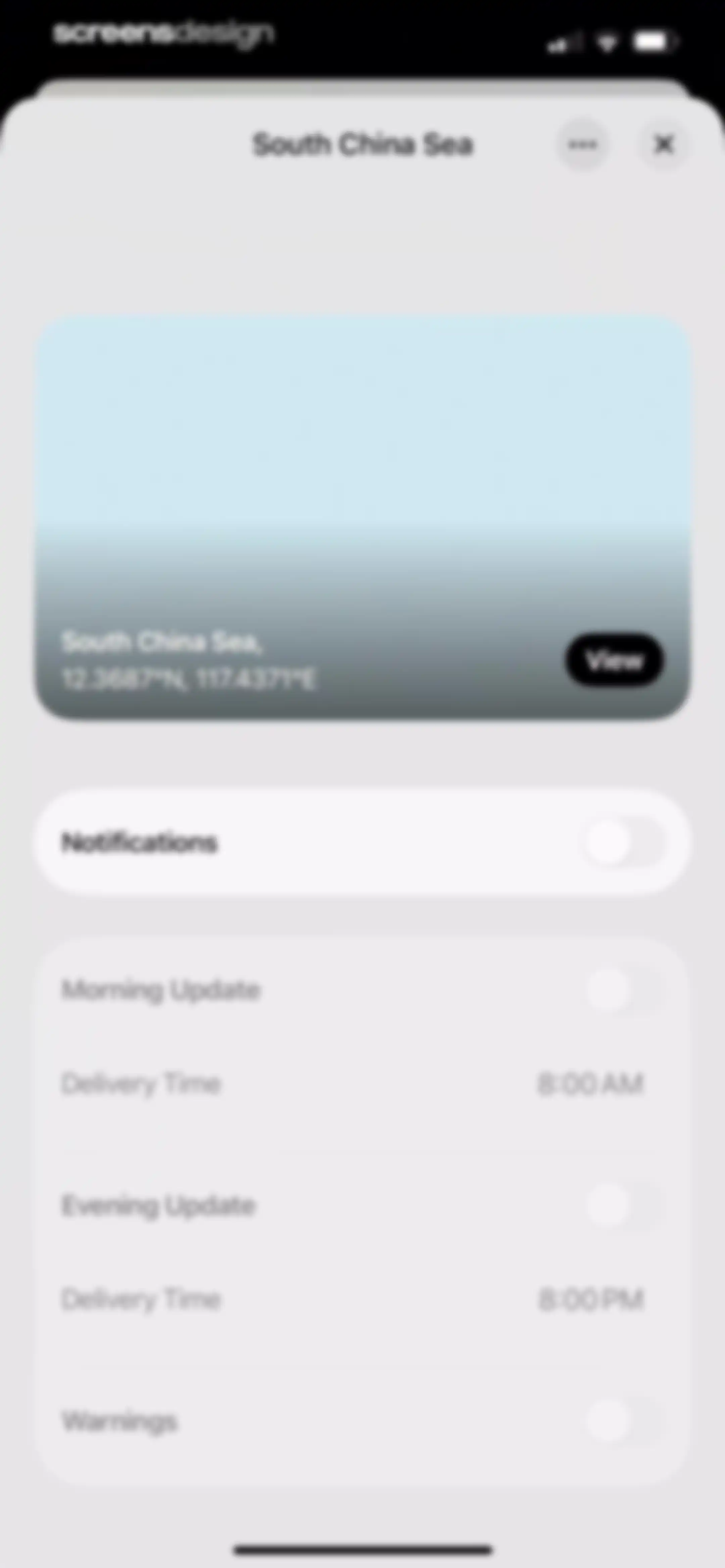 Element: Weather Radar screen 84