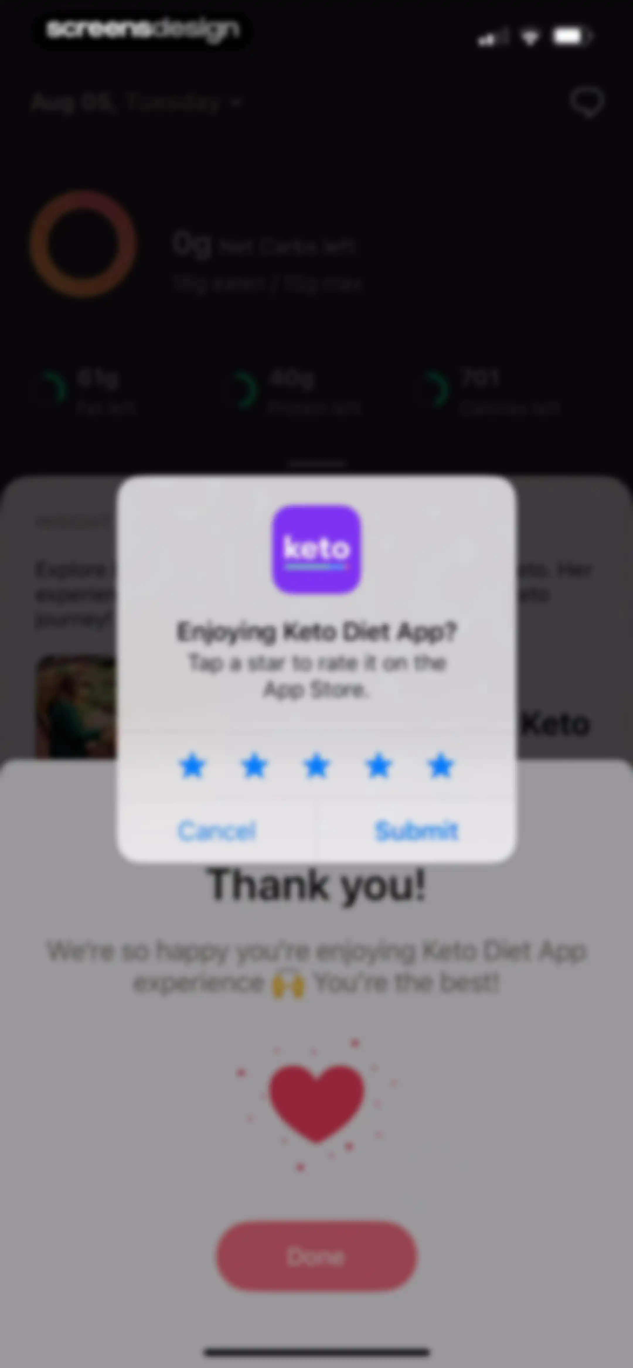 Keto Diet App － Carb Tracker screen 97