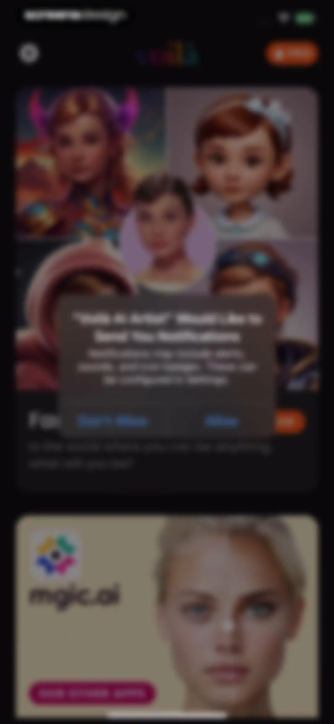 Voilà AI Artist Cartoon Filter screen 3