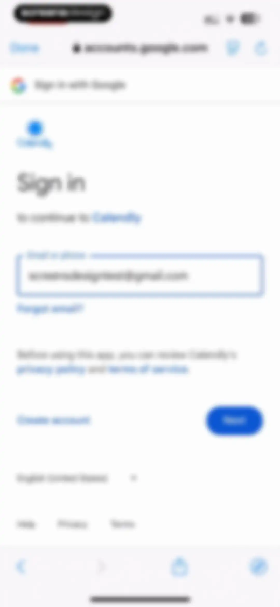 Calendly Mobile screen 5