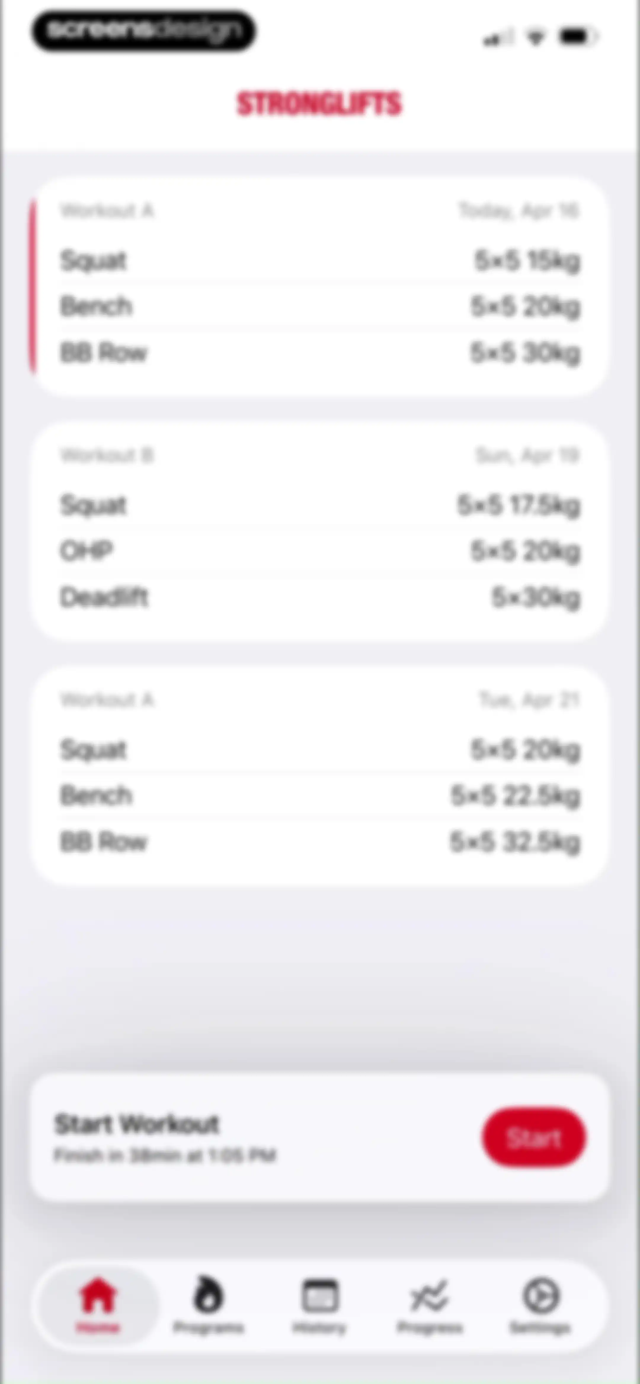 Stronglifts 5x5 Workout Plan screen 27