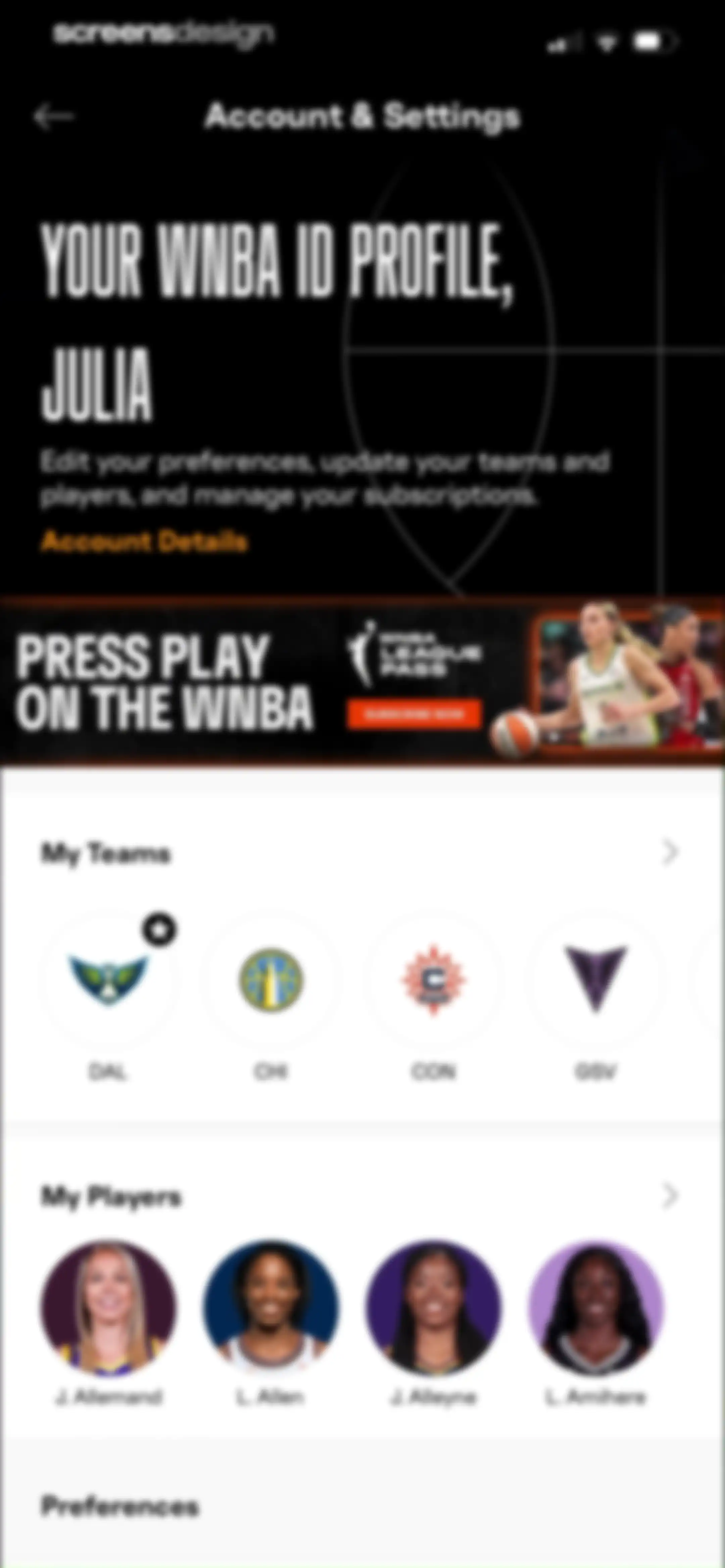 WNBA: Live Games & Scores screen 98