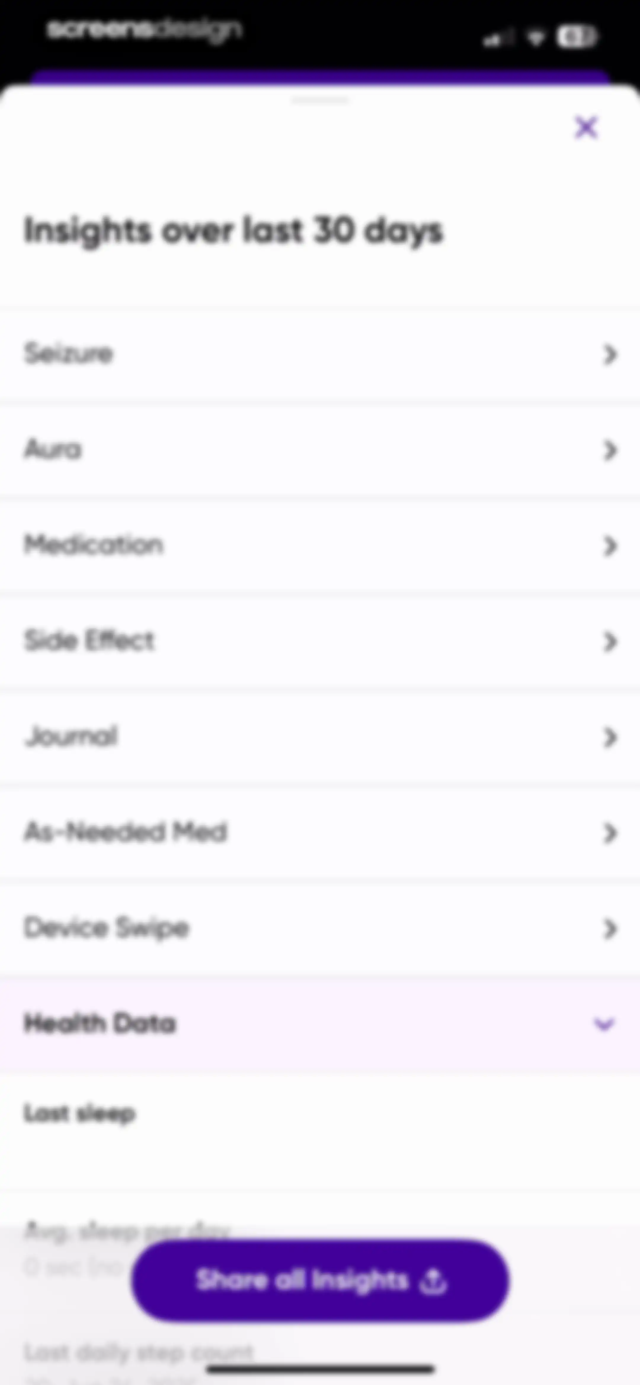 Epsy: Seizure Log for Epilepsy screen 65