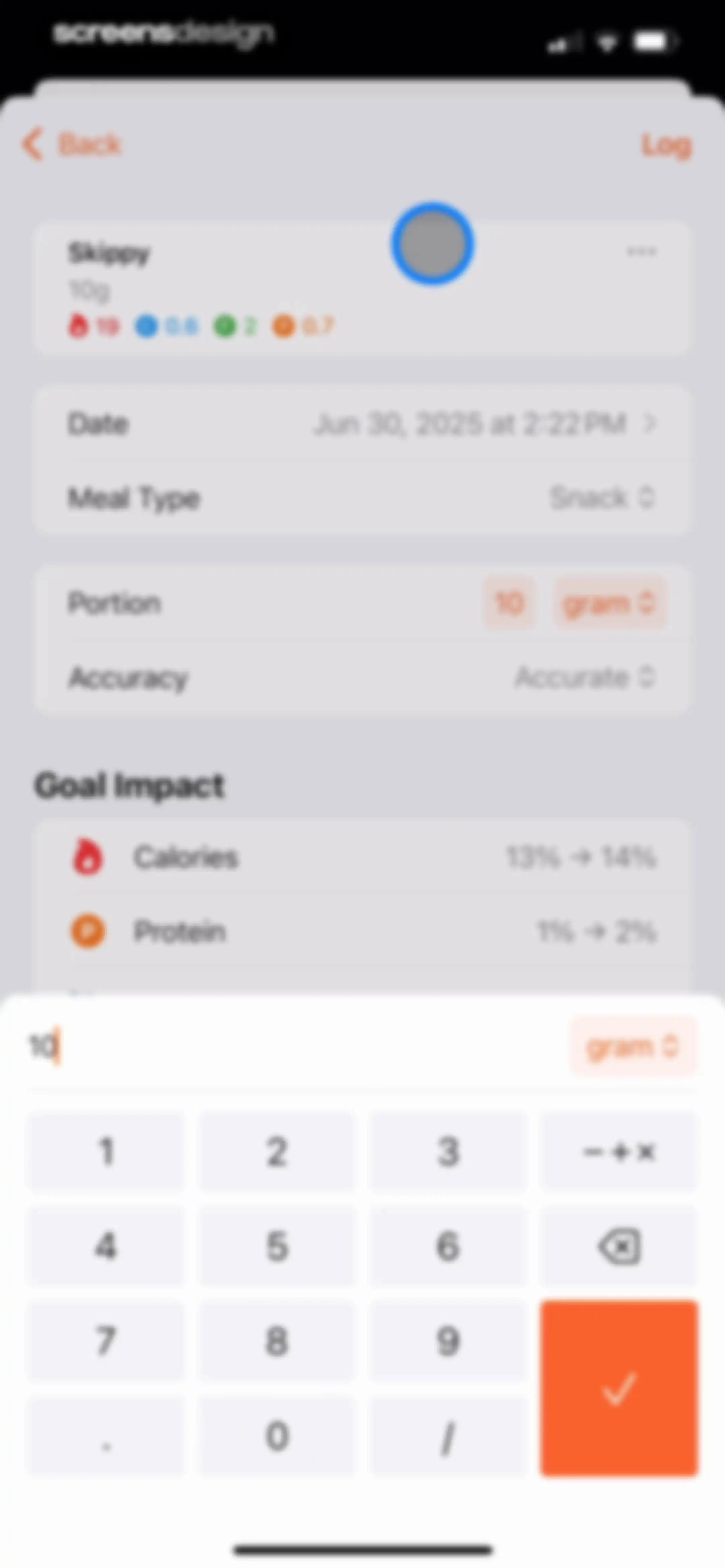 Nutrition Tracker: Foodnoms screen 83