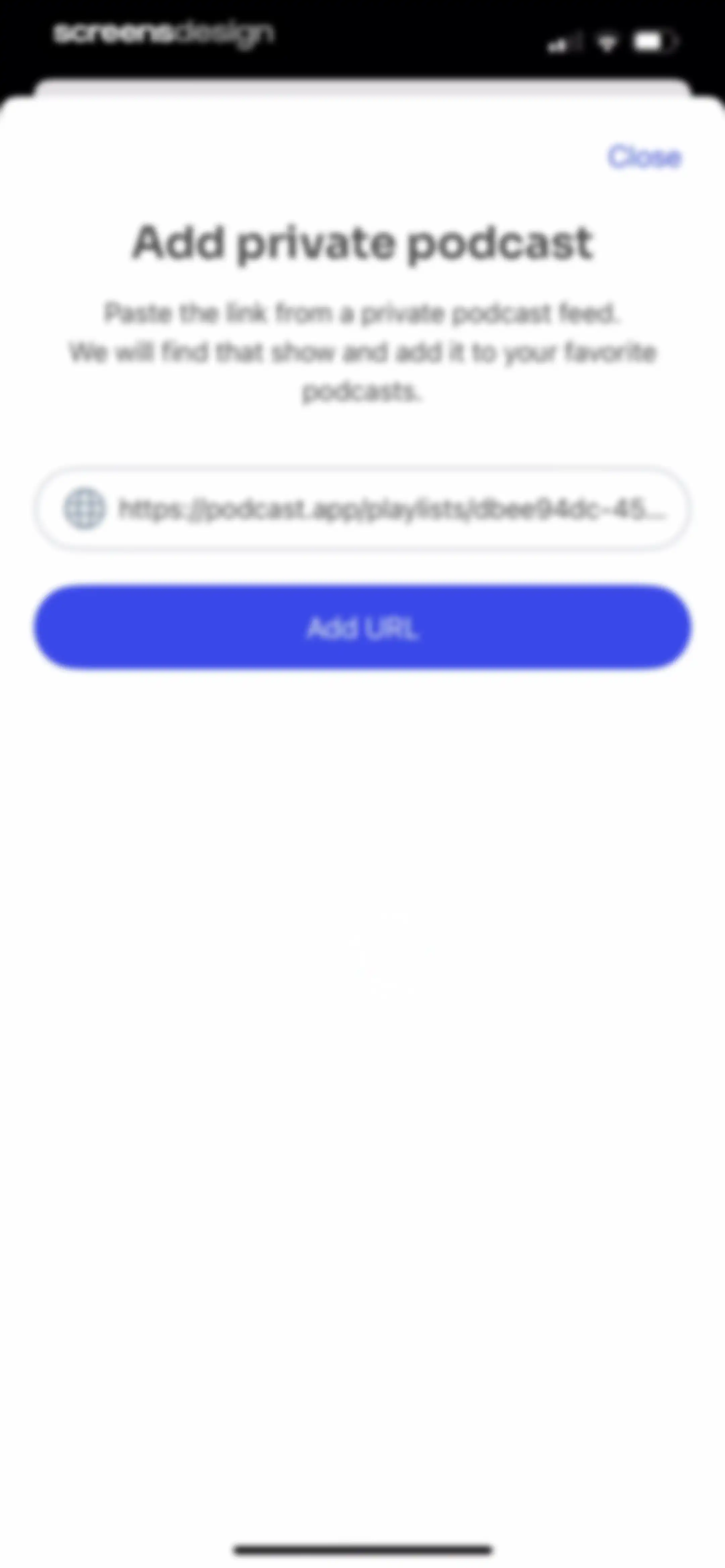 Podcast App screen 95