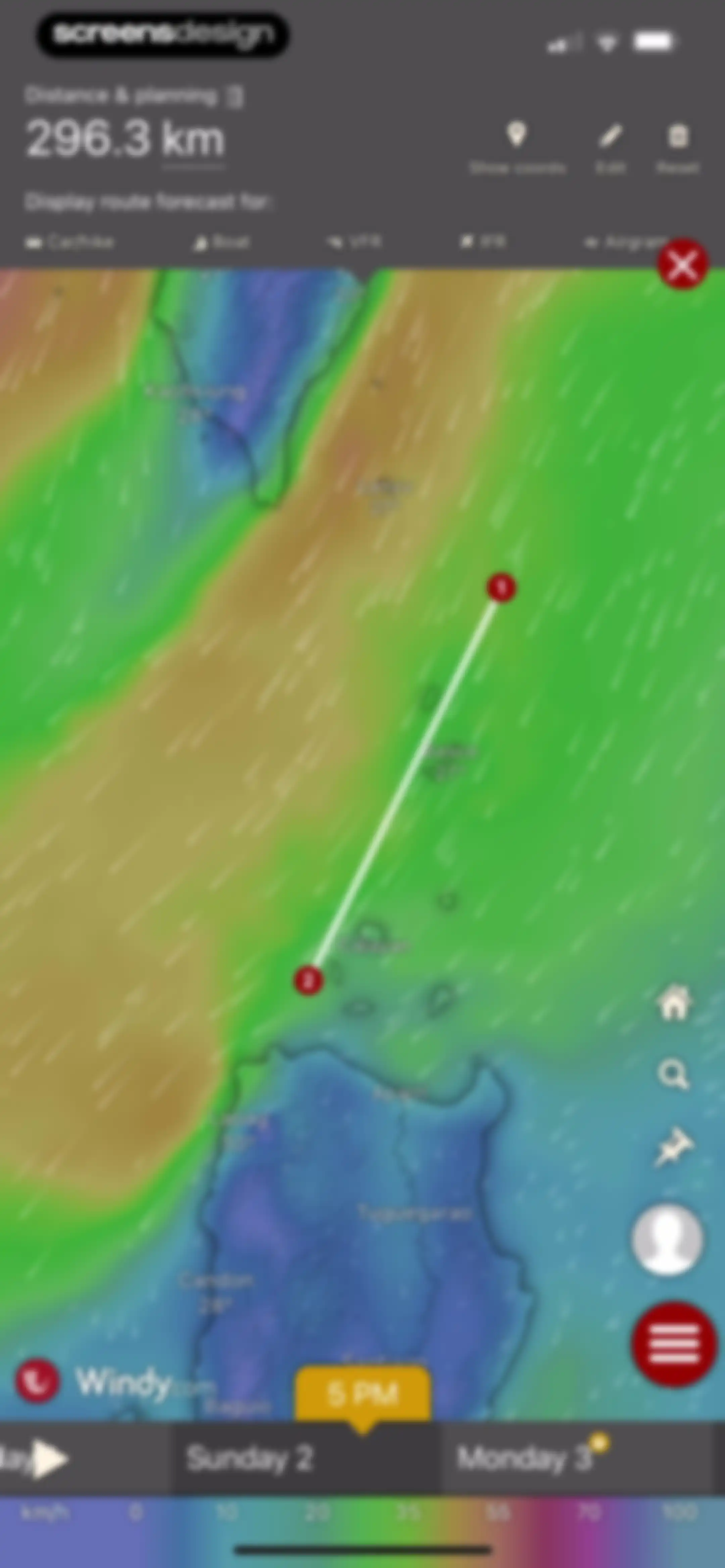 Windy.com screen 25